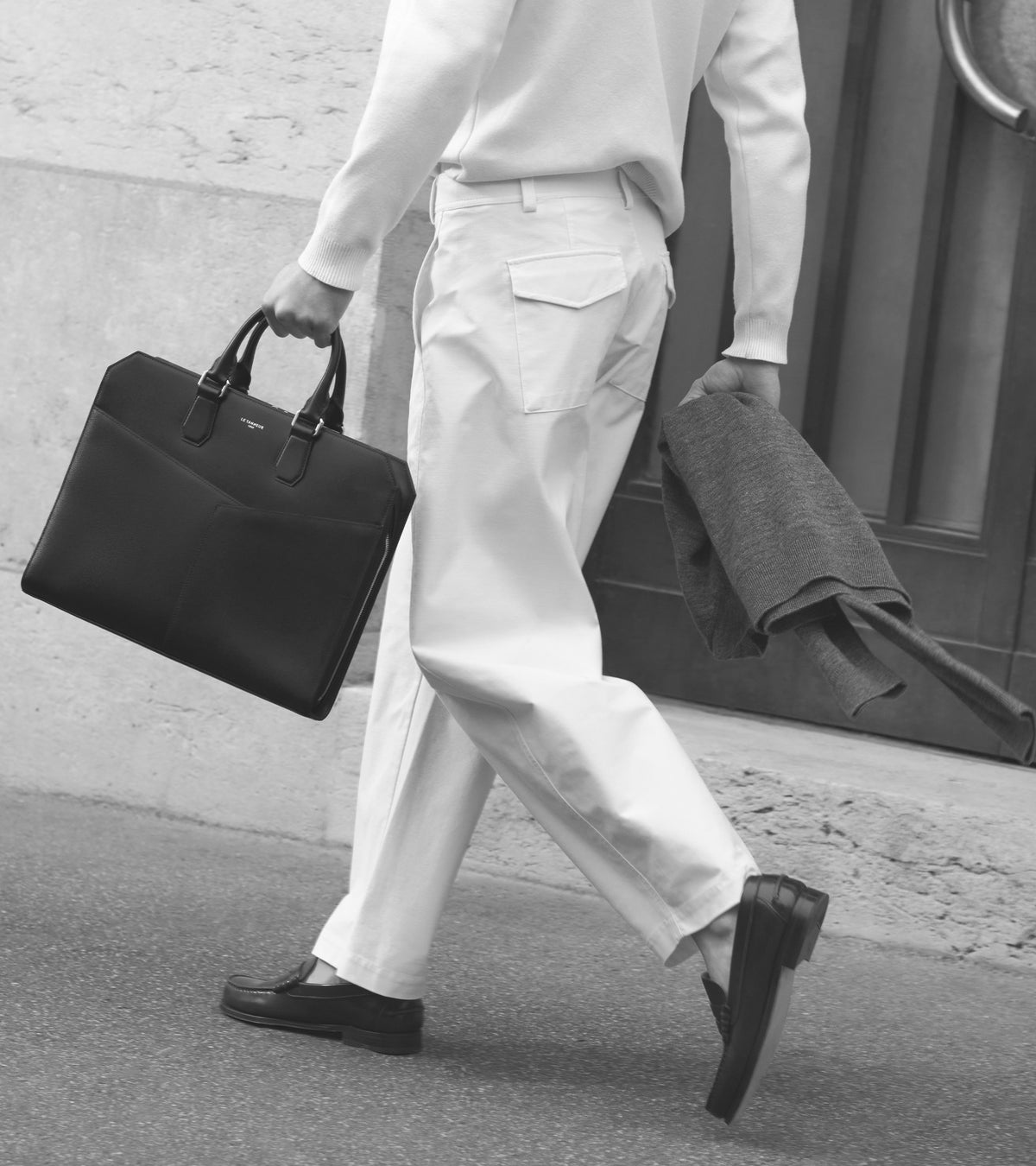 Anatole Slim 15" document case in bonded and smooth leather