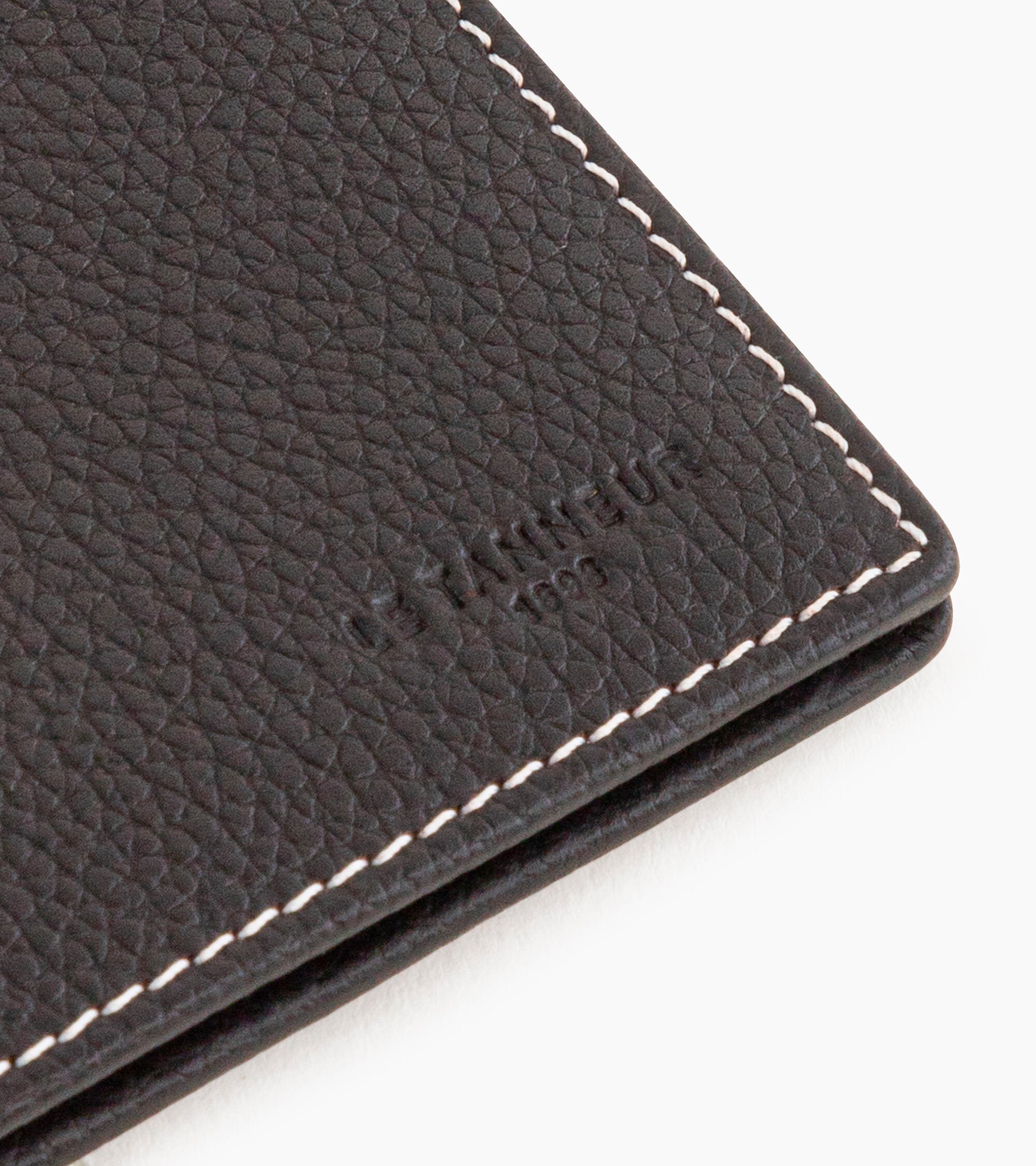 Charles pebbled leather card holder