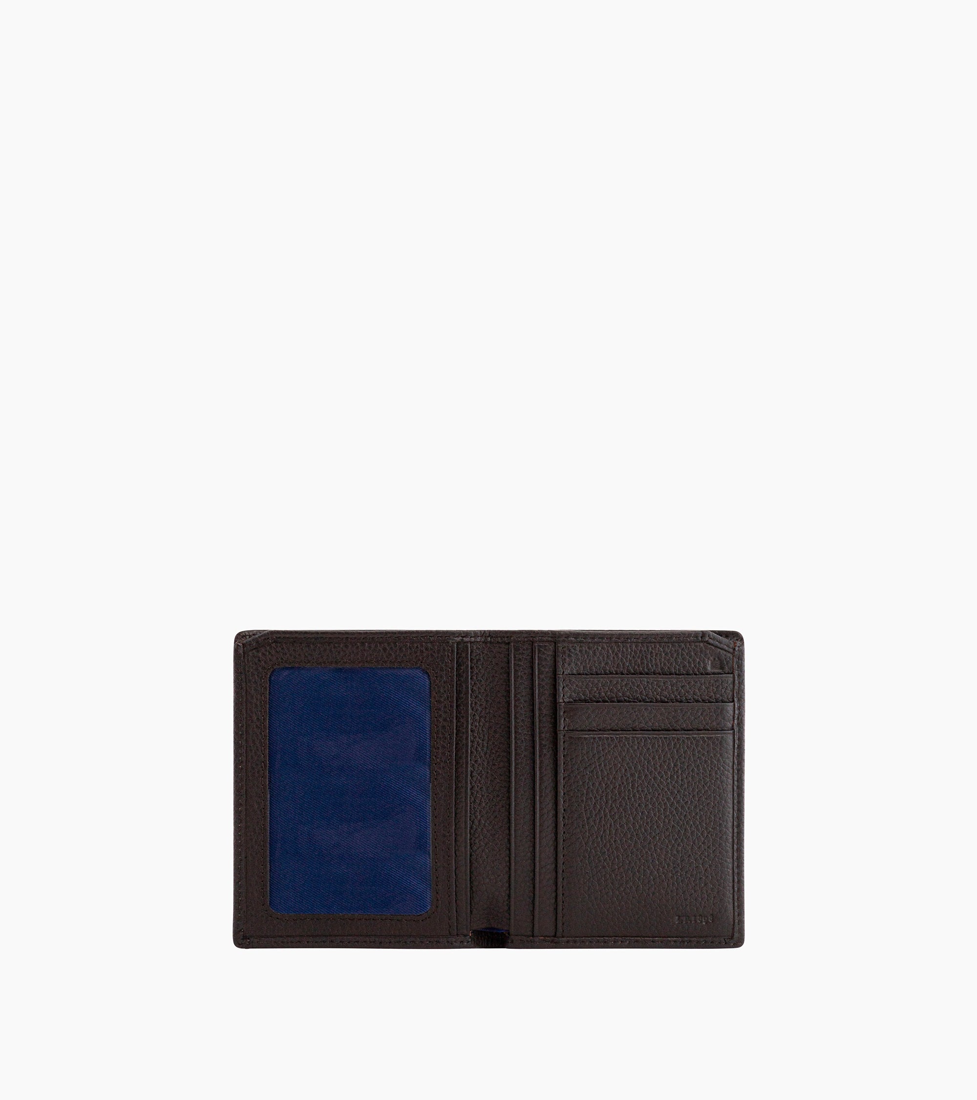Charles pebbled leather card holder