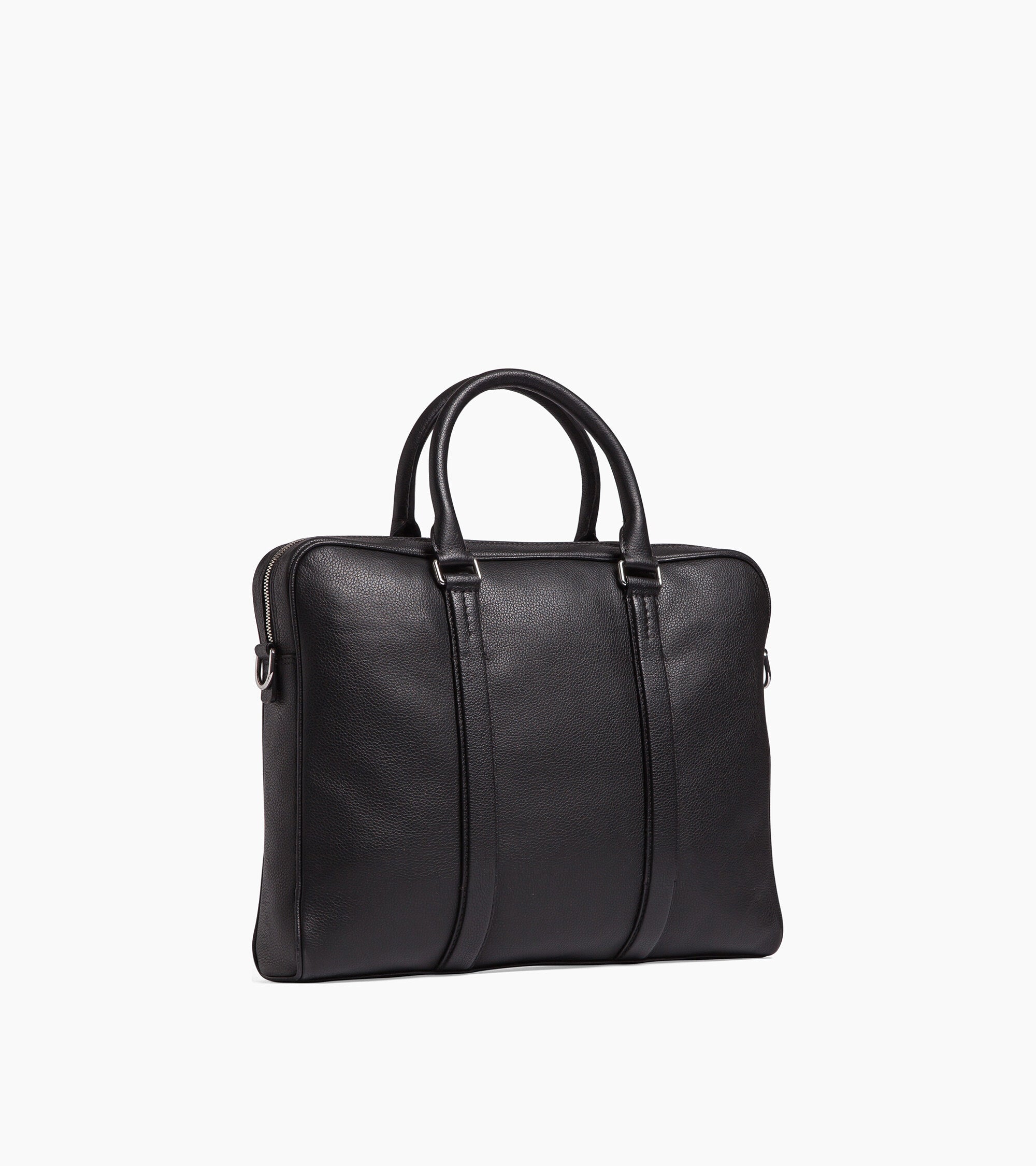 Charles 15" briefcase in grained leather small size