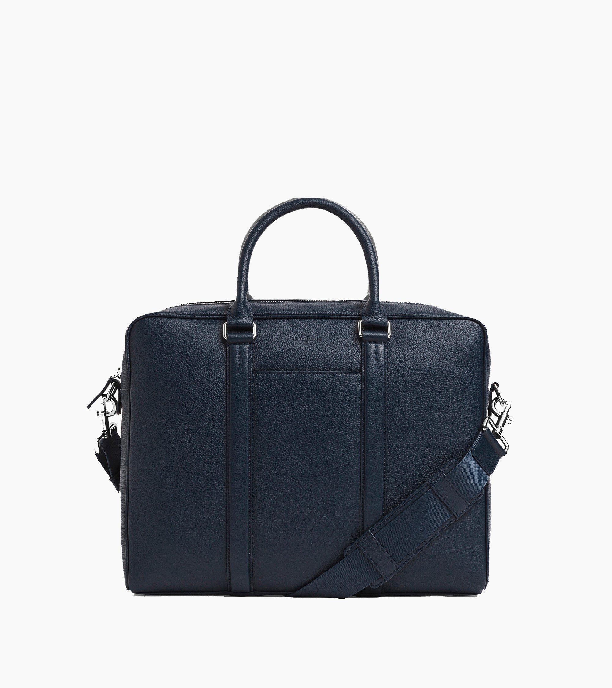 Charles 17" briefcase in grained leather medium size