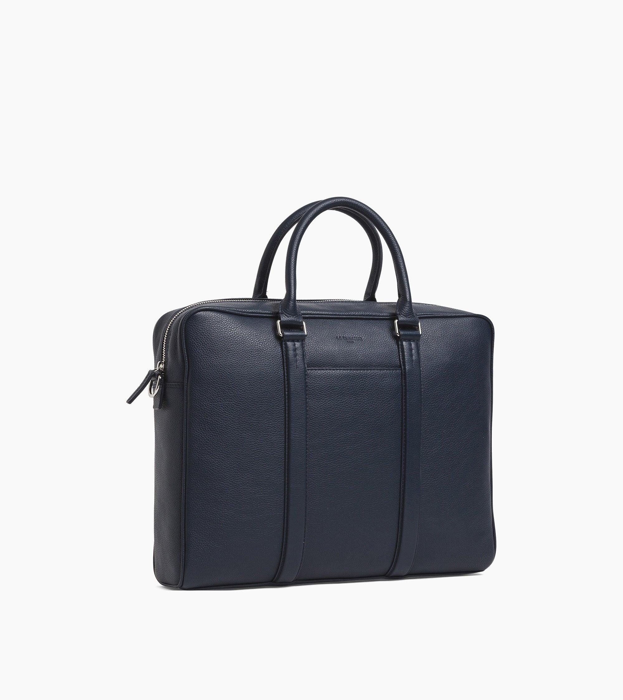 Charles 17" briefcase in grained leather medium size