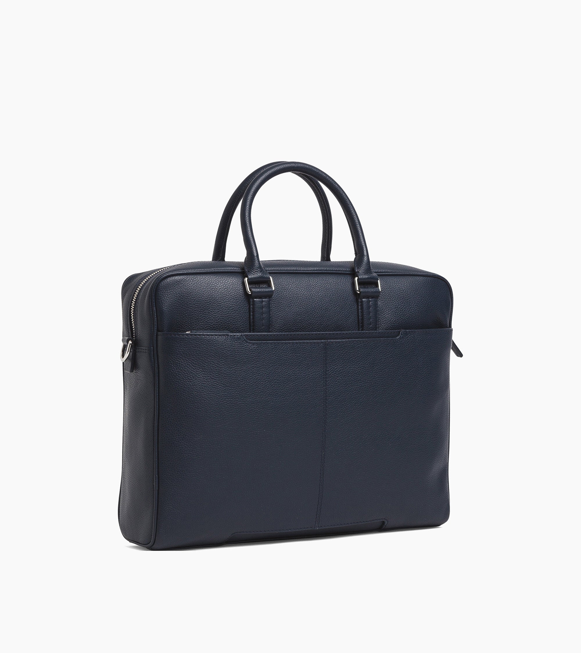 Charles 17" briefcase in grained leather medium size