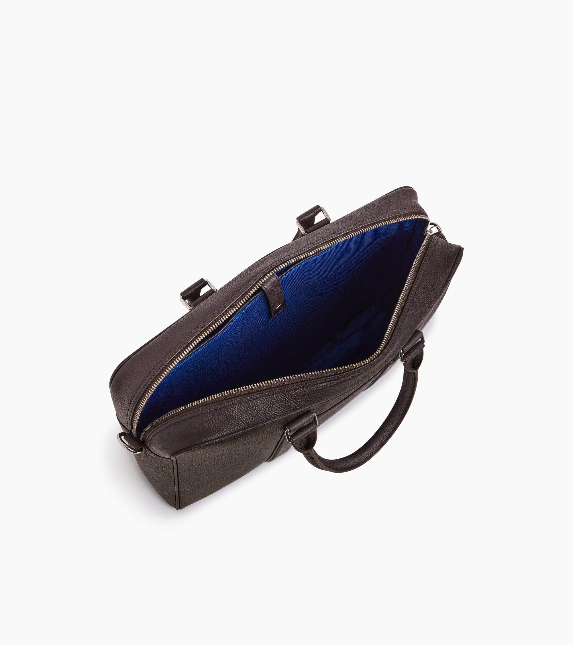 Charles 15" briefcase in grained leather medium size