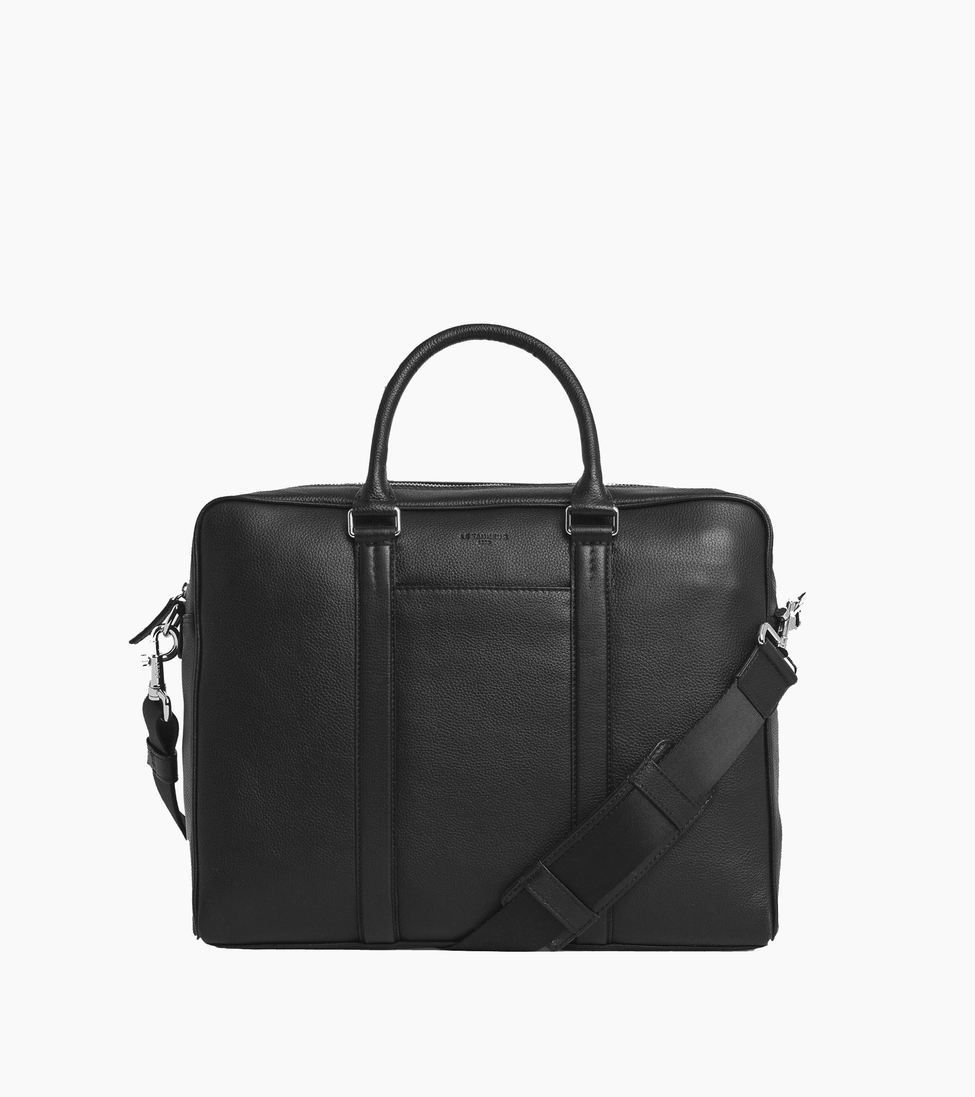 Charles 15" briefcase in grained leather medium size