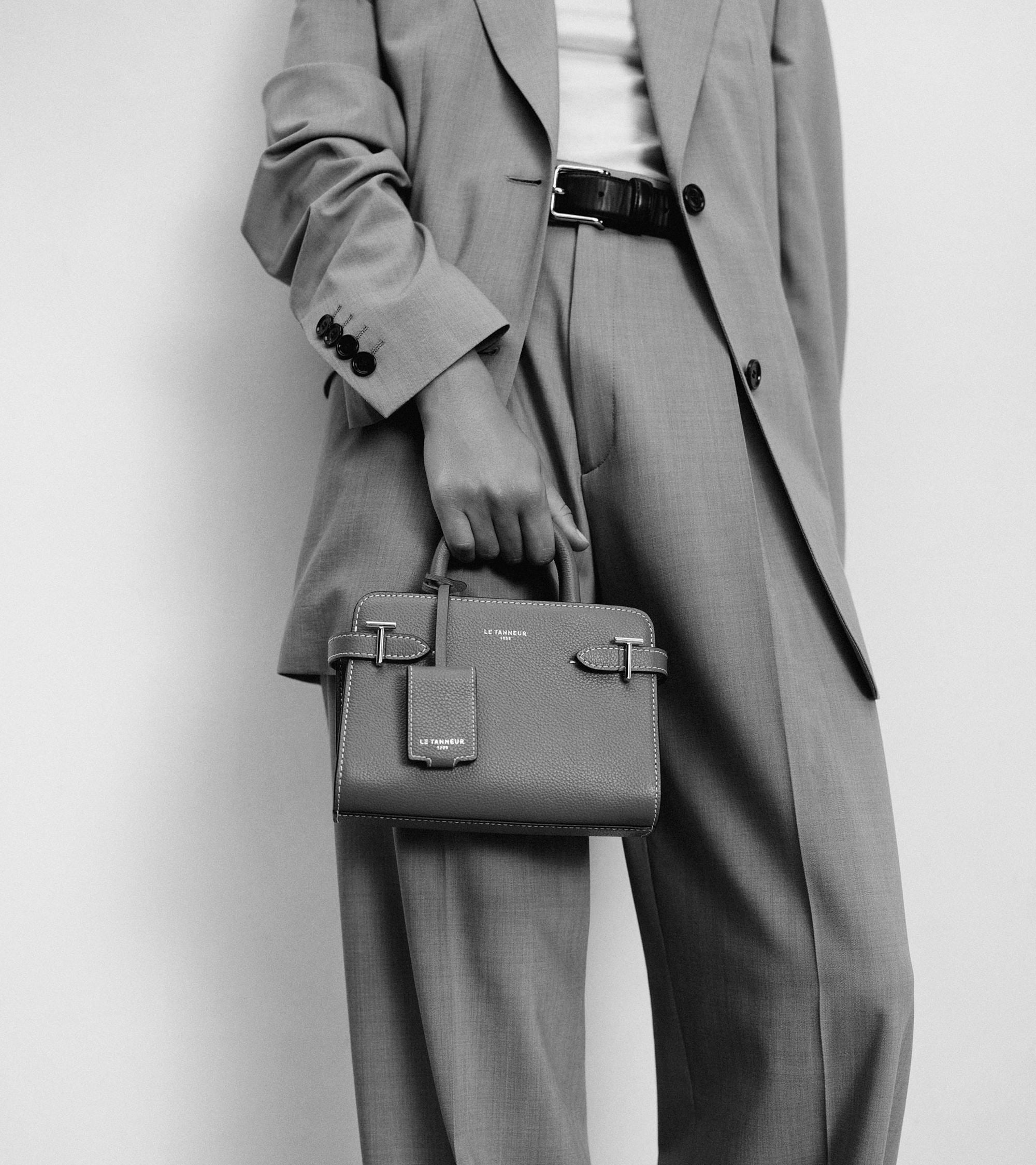 Emilie mini handbag in grained leather