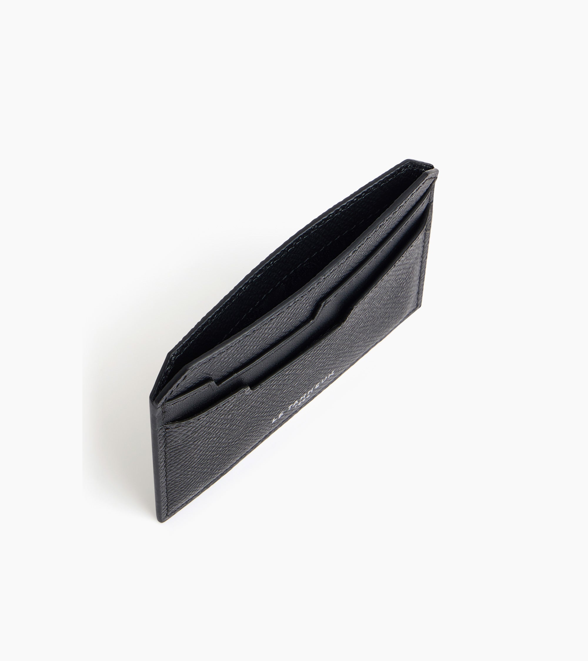 Gaston cross grain leather card case