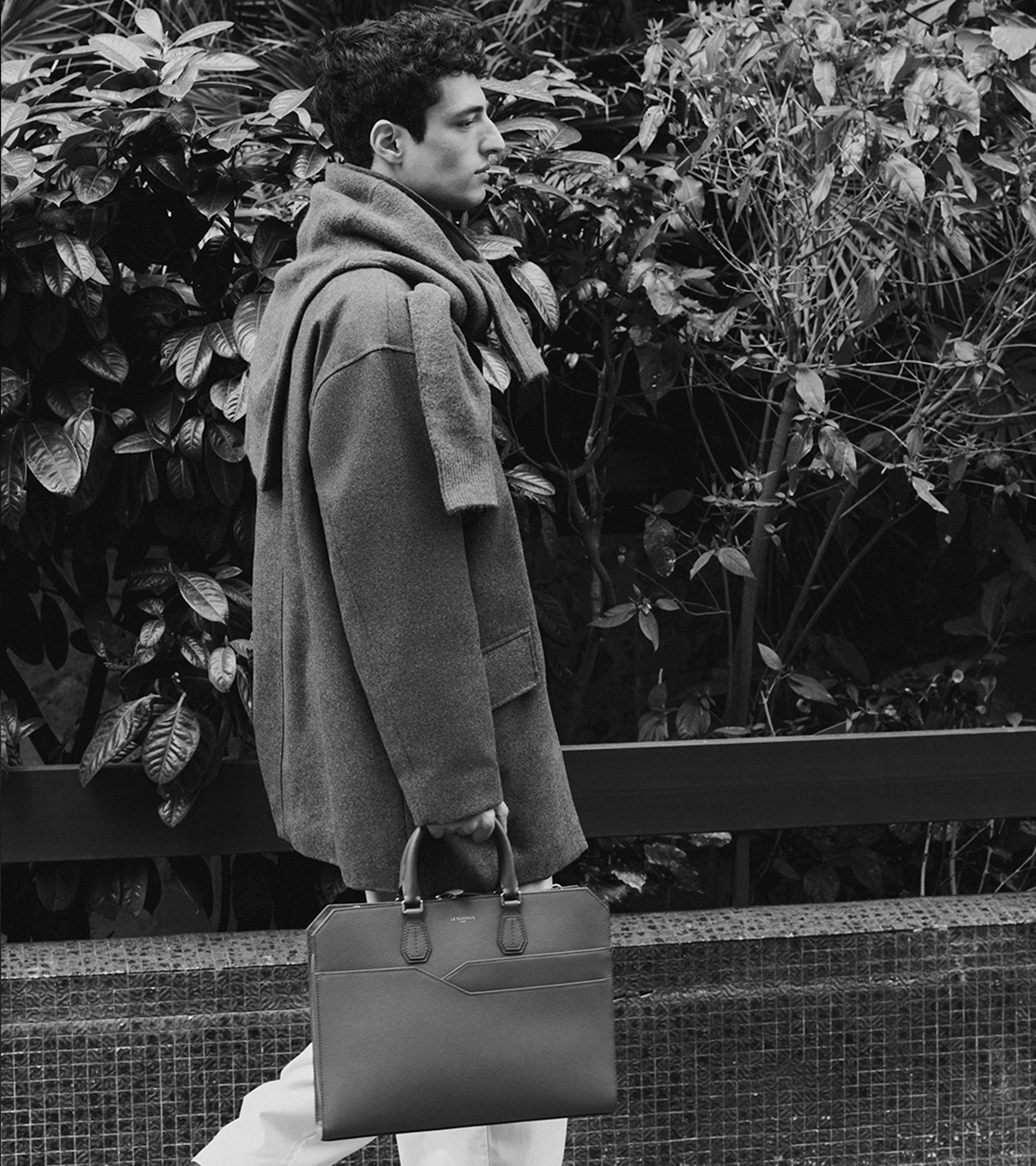 Porte documents 15 Gaston en cuir grain croisé