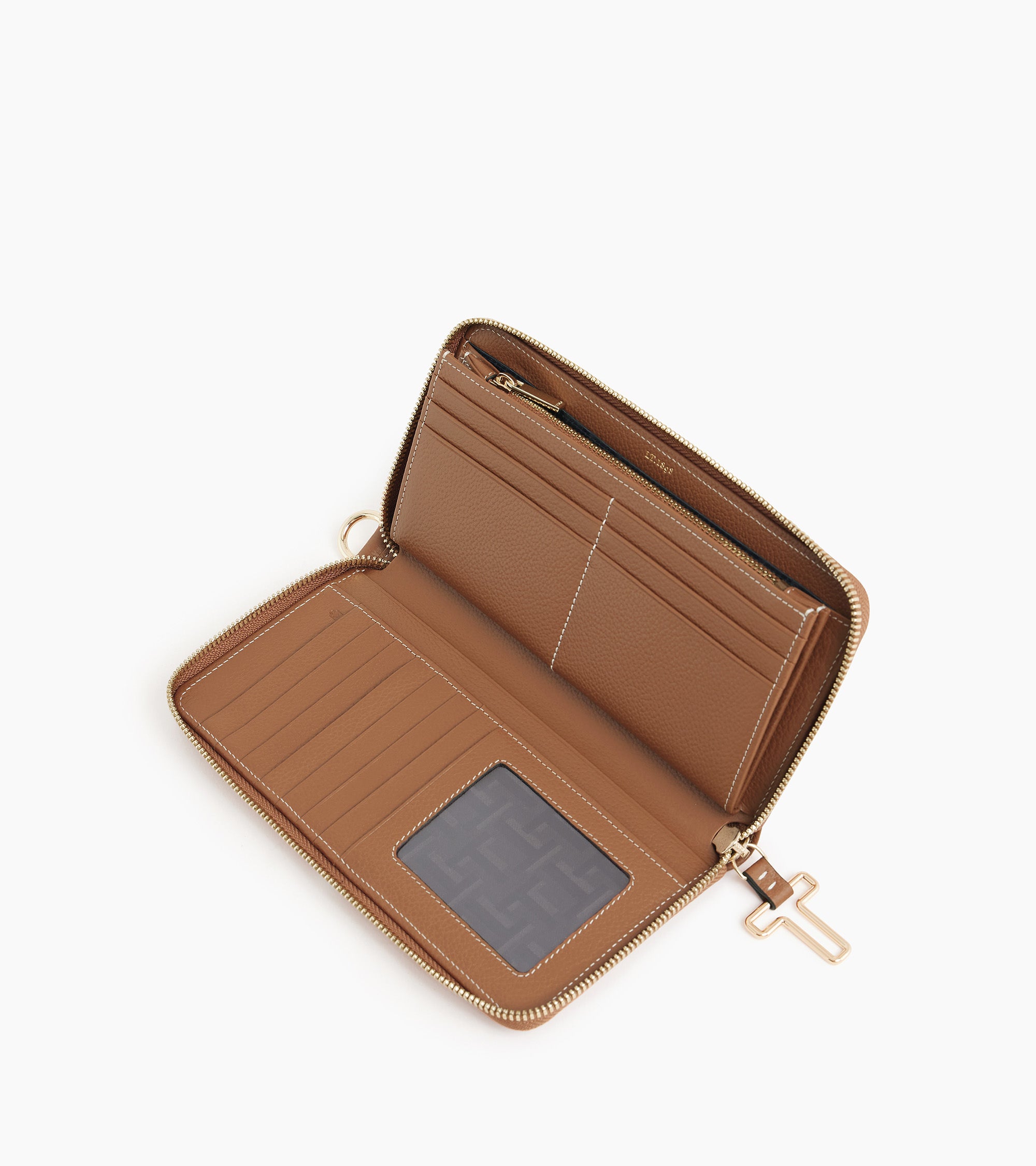 Juliette zipped travel companion in pebbled leather