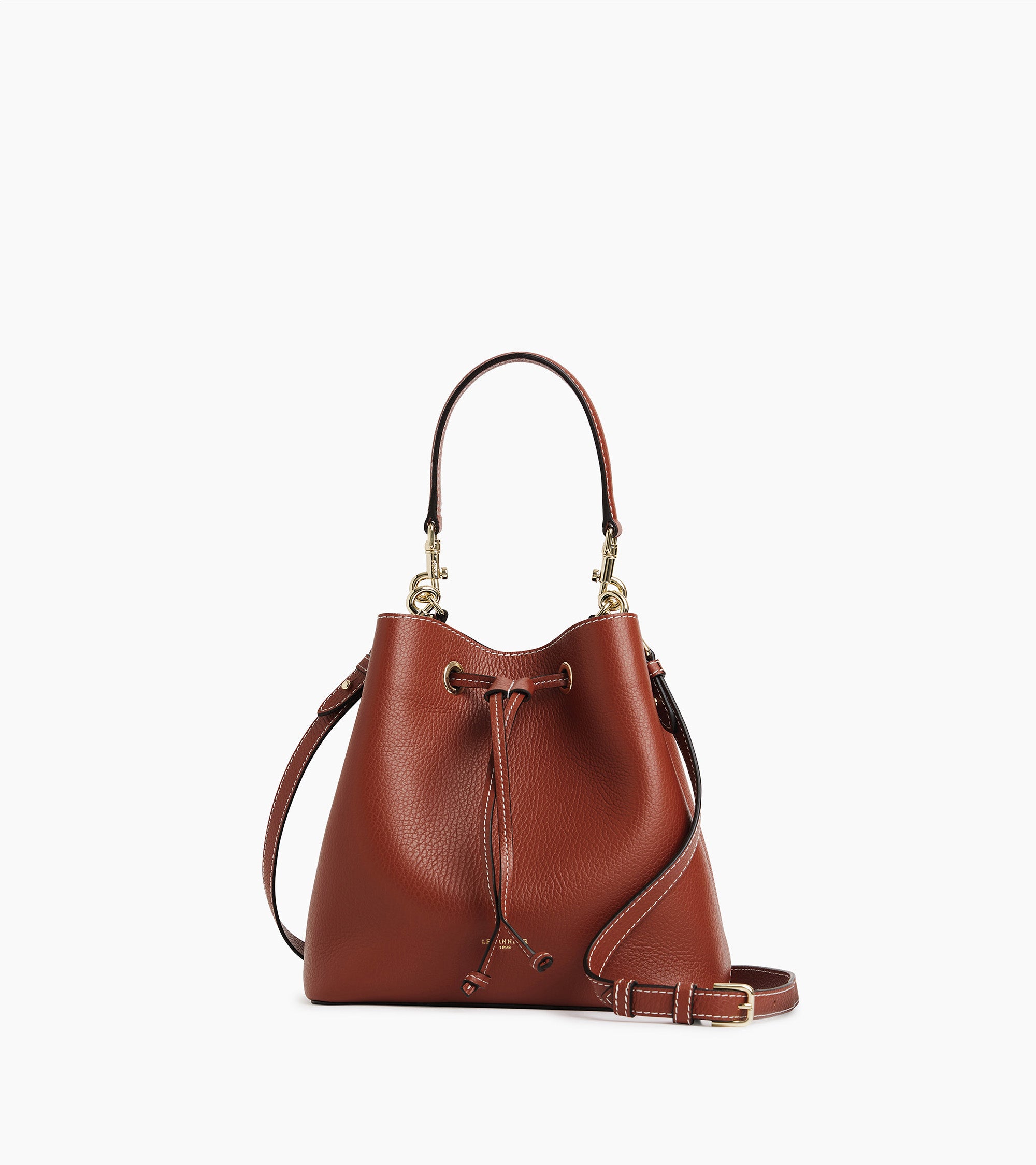 Louise bucket bag in pebbled leather
