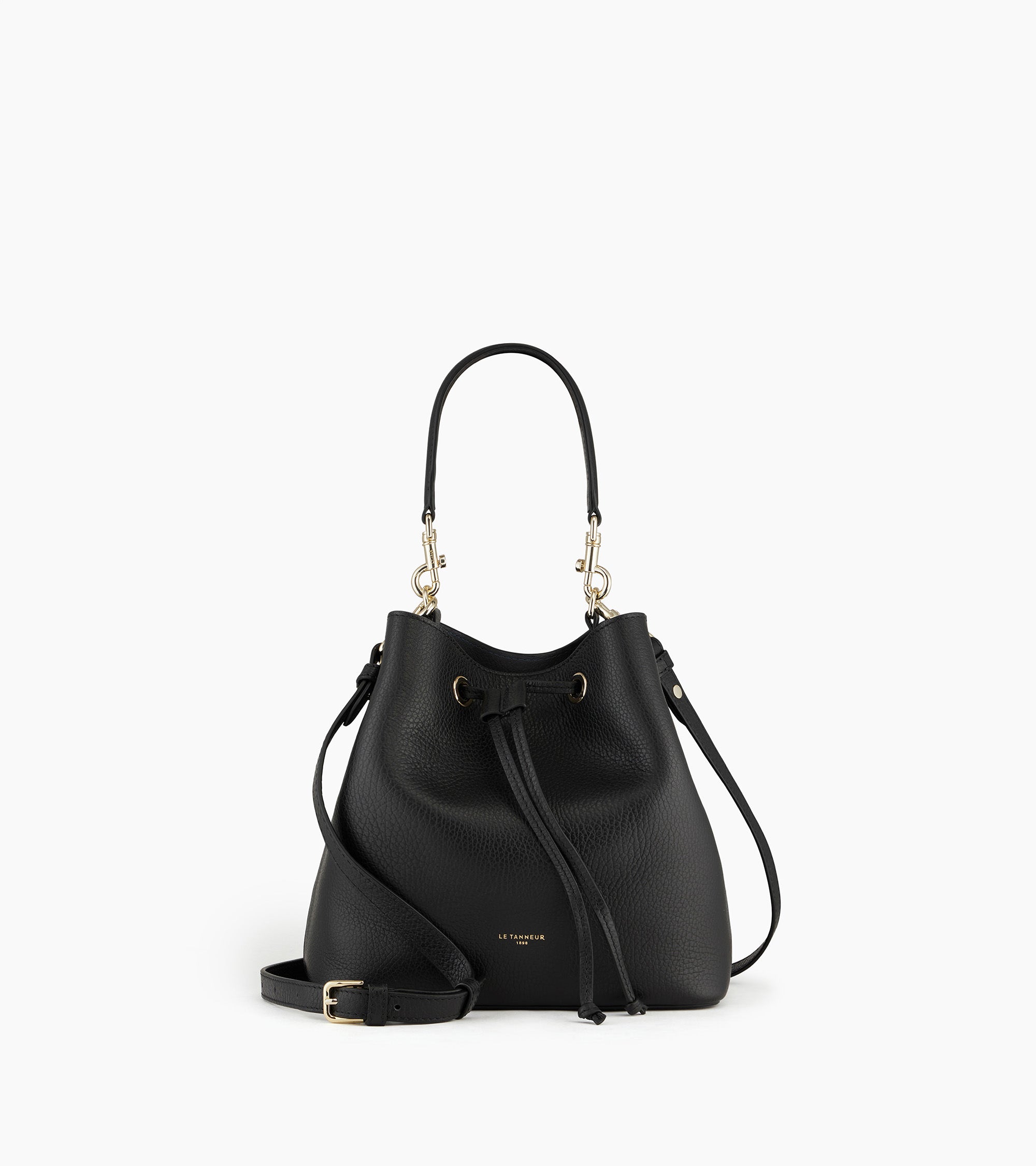 Louise bucket bag in pebbled leather