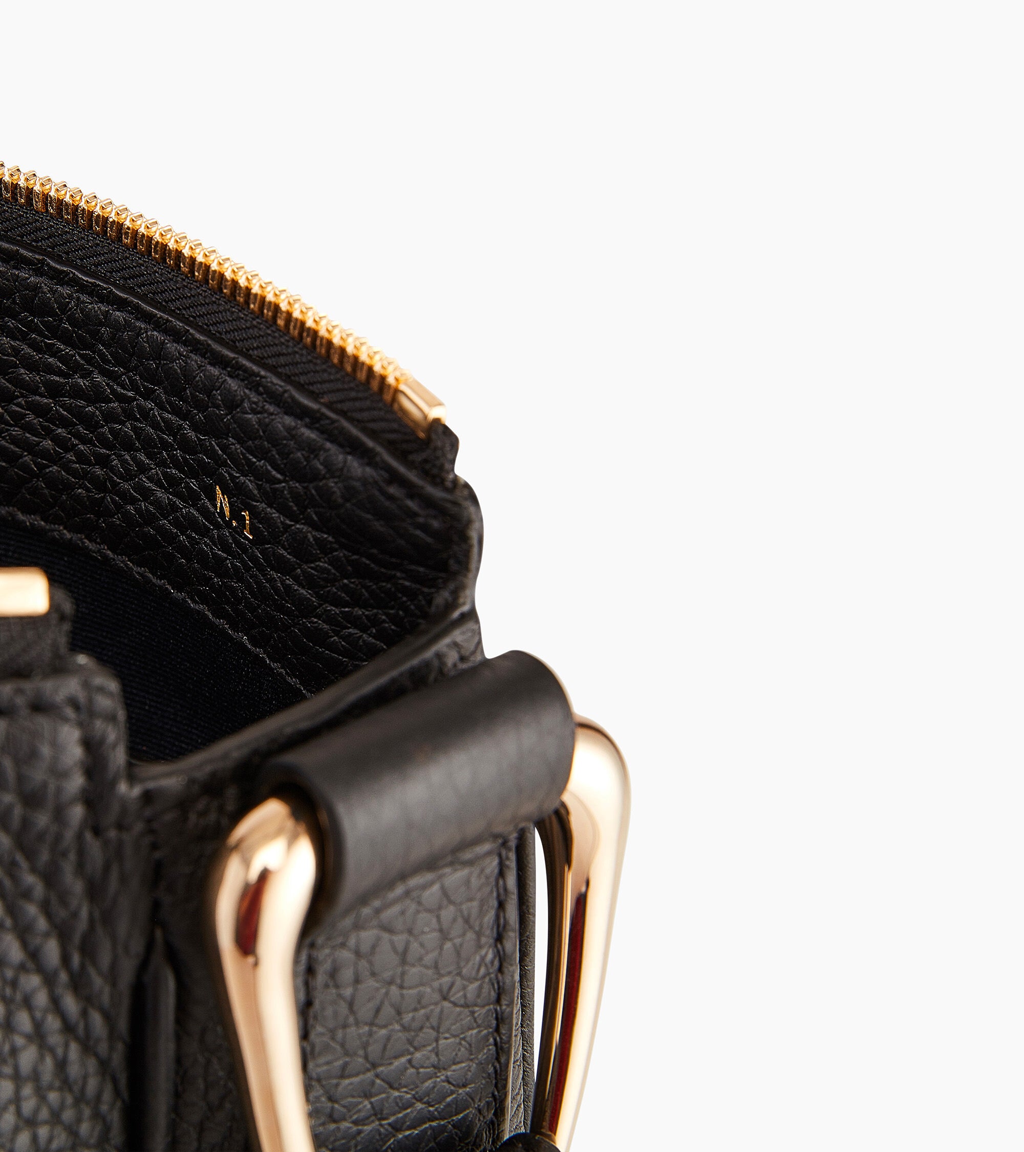 Medium-sized hobo bag Madeleine in grained calfskin leather