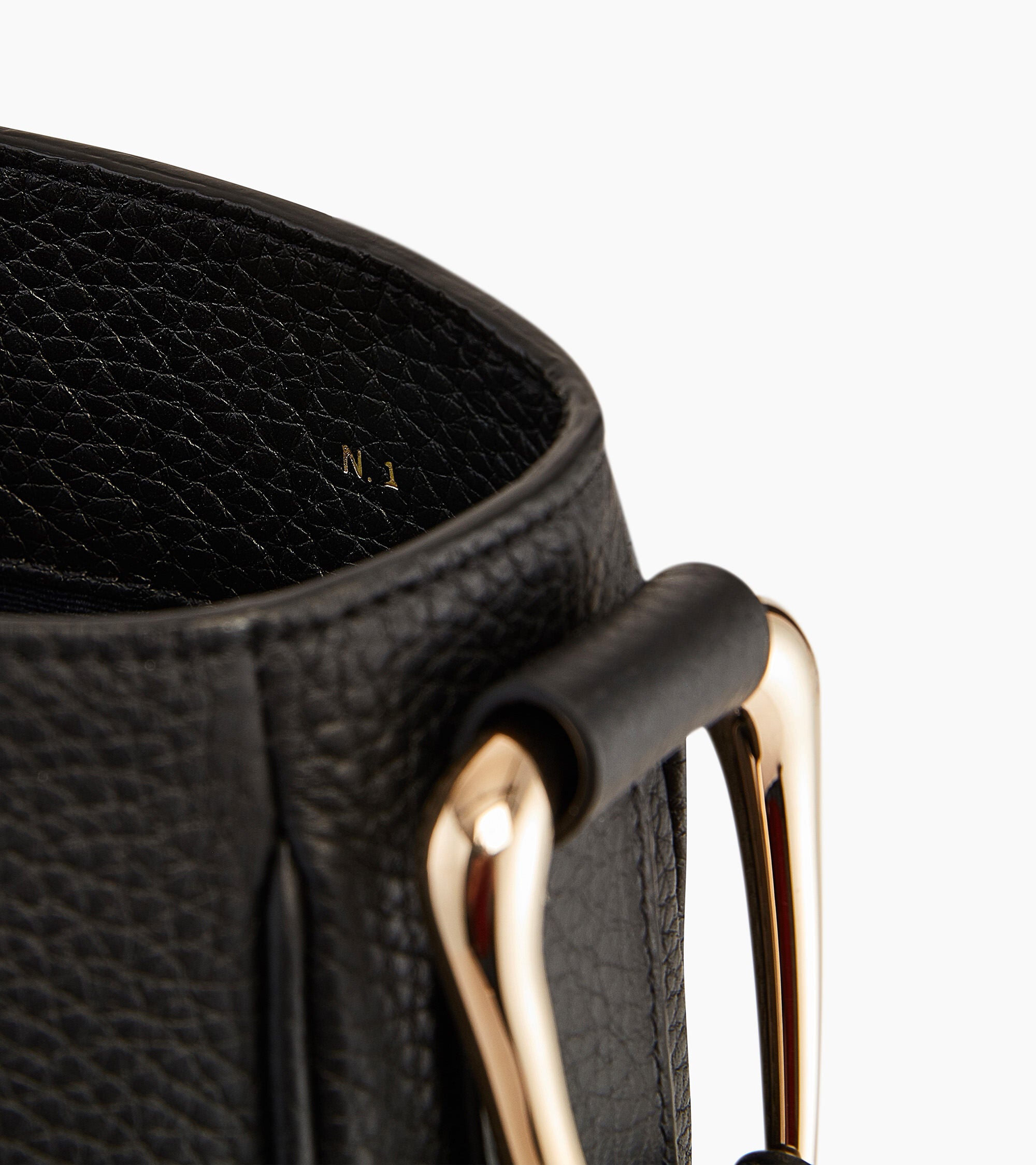 Large hobo bag Madeleine in grained calfskin leather