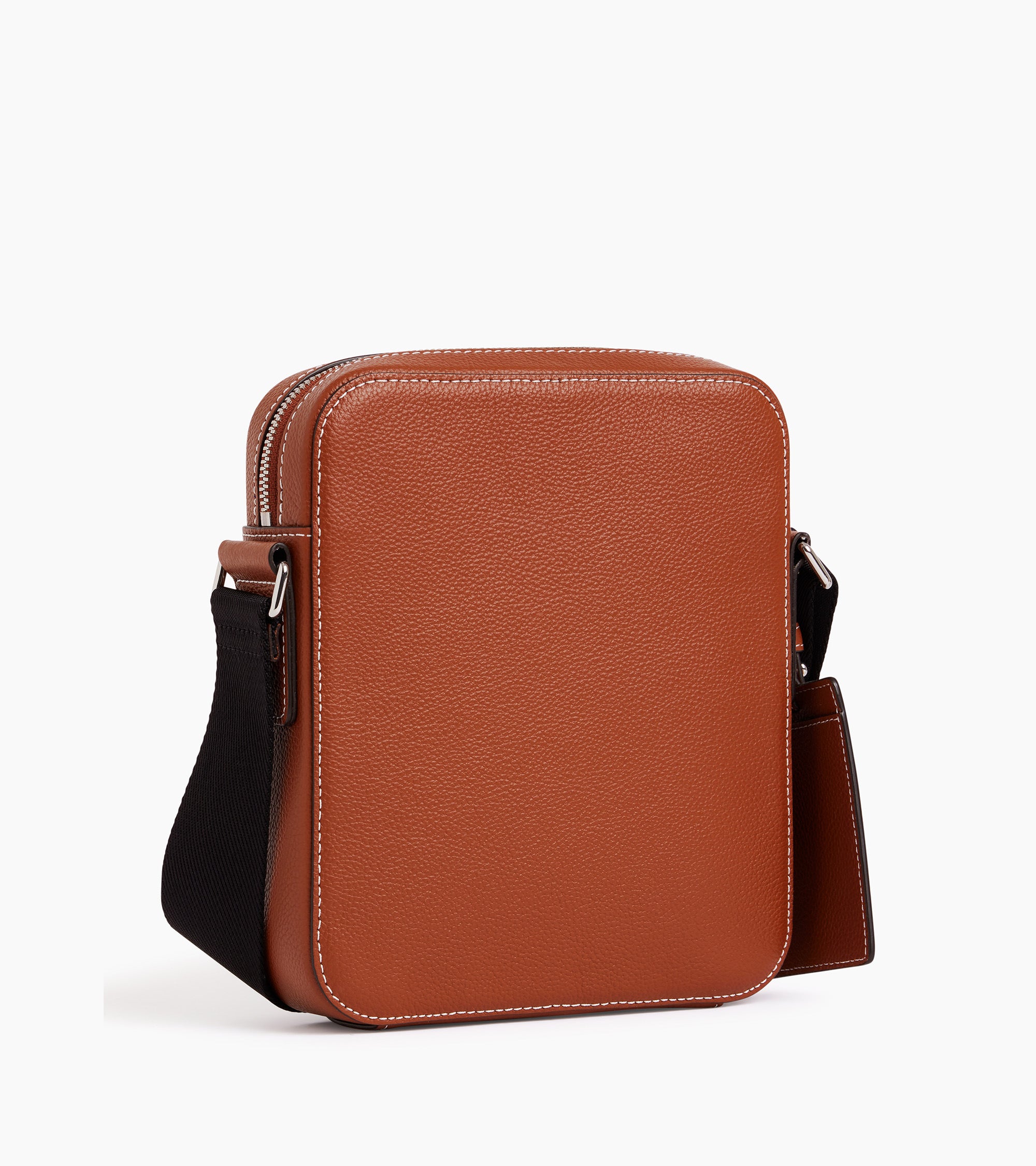 Emile small zipped satchel in grained leather