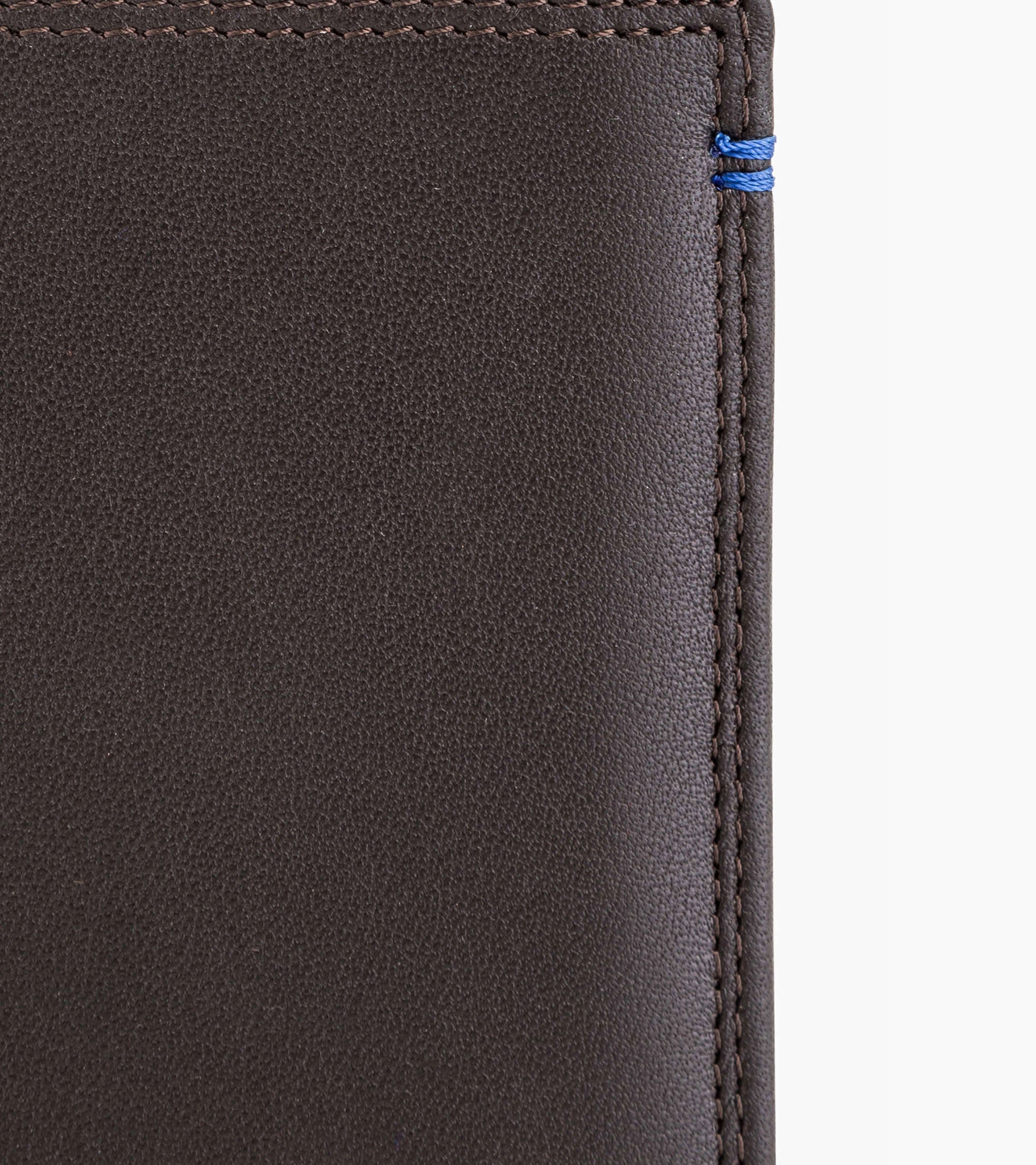 Zipped pocket and 2 shutters Martin smooth leather wallet