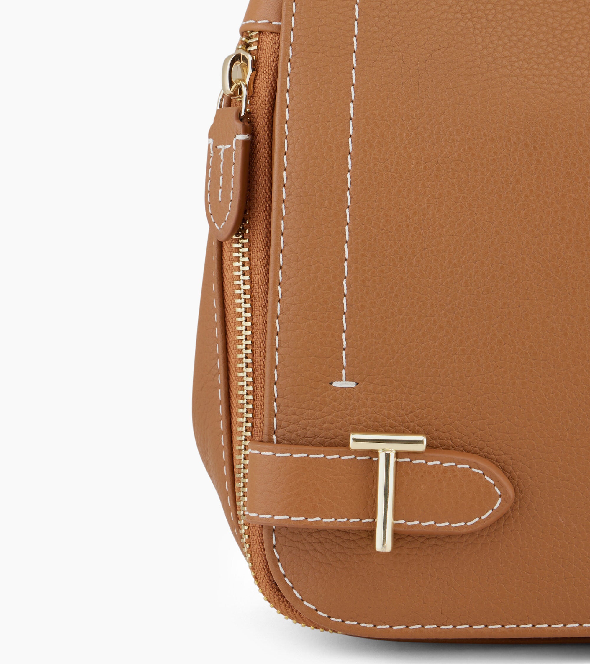 Simone medium-sized bag with crossbody strap in pebbled leather