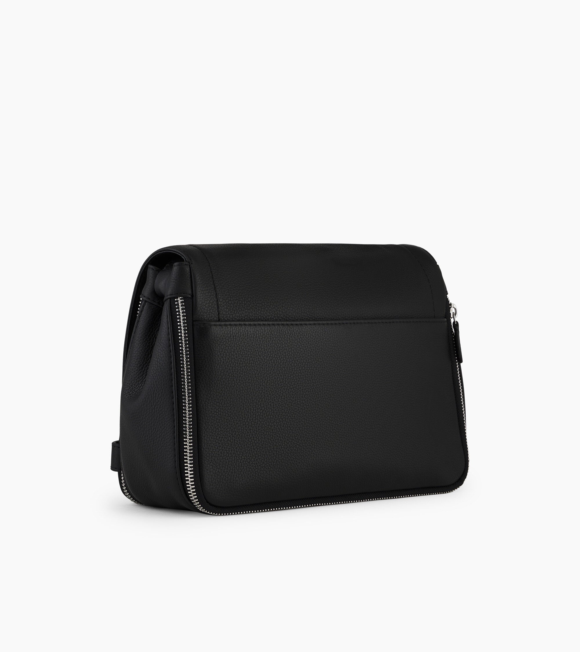 Simone medium-sized bag with crossbody strap in pebbled leather