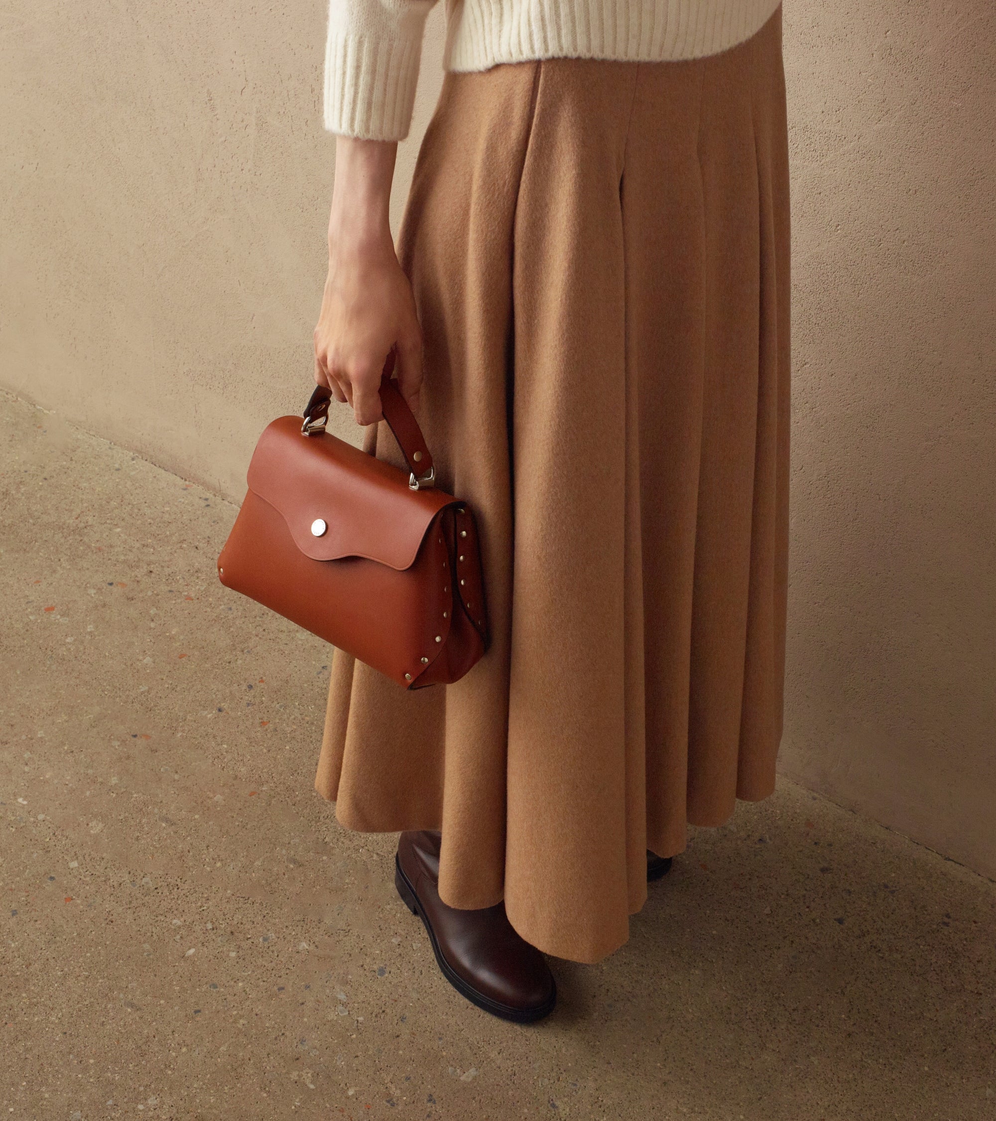 Sans Couture small handbag in smooth leather