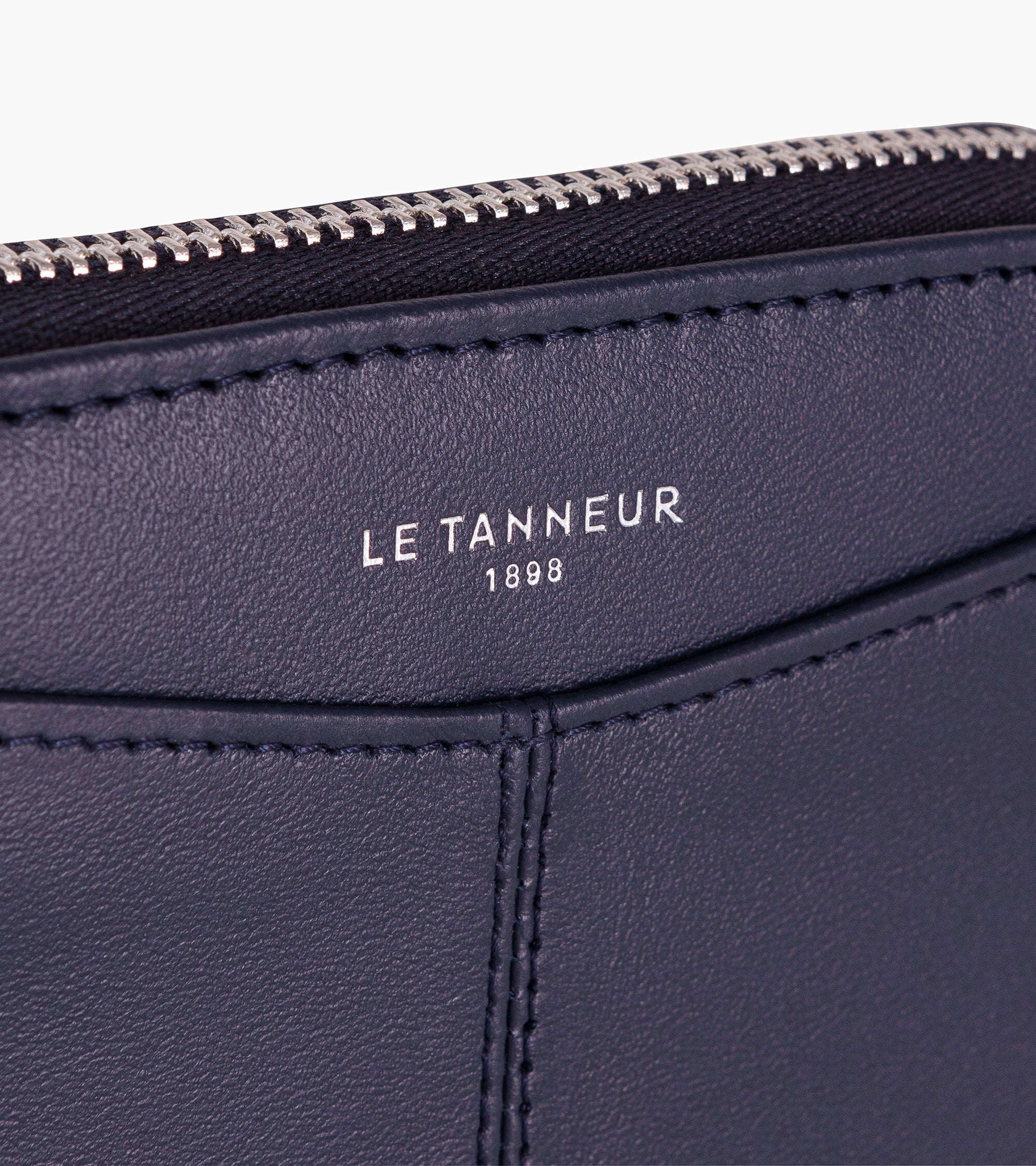 Charlotte zipped coin purse with removable card compartments in smooth leather