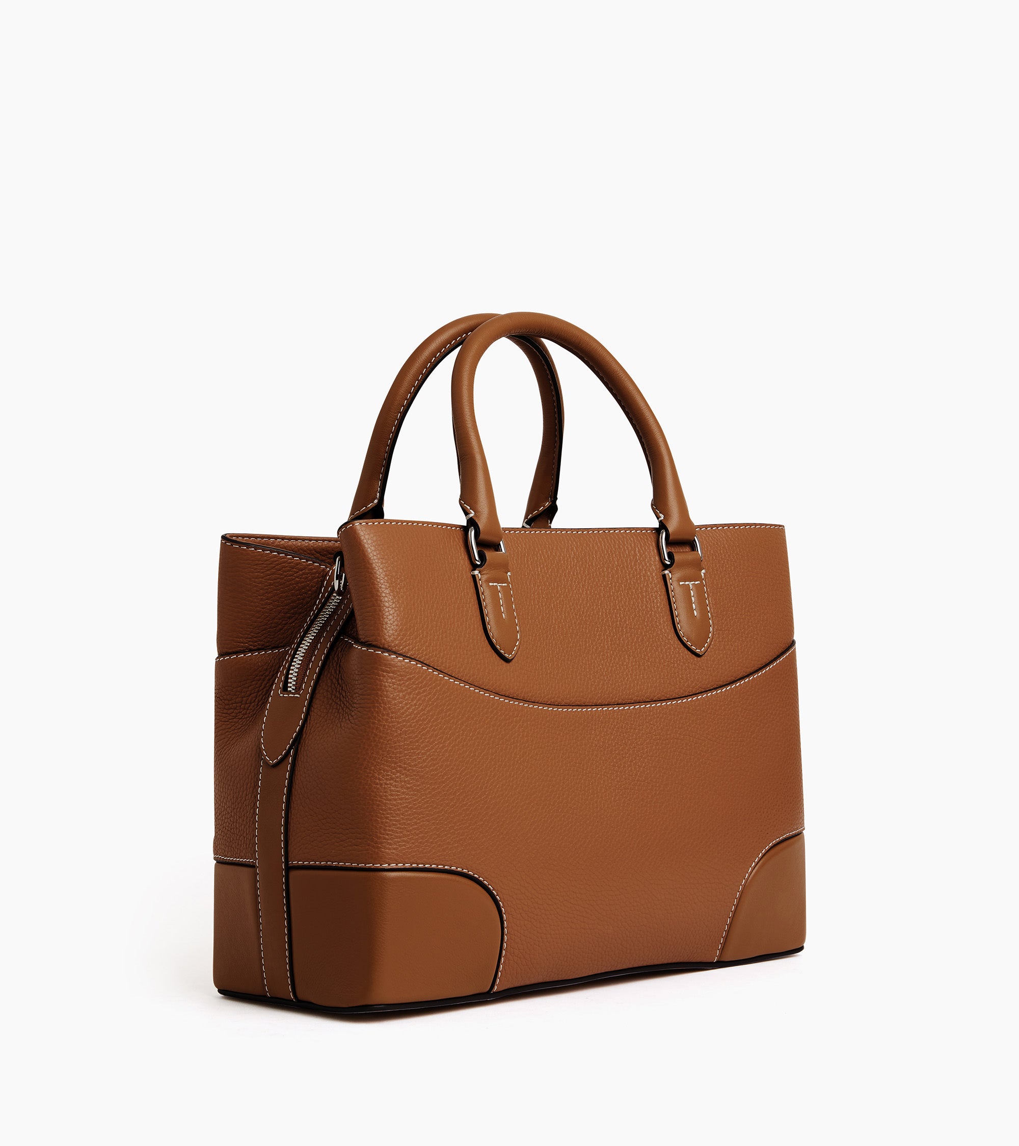Romy large smooth grained leather handbag