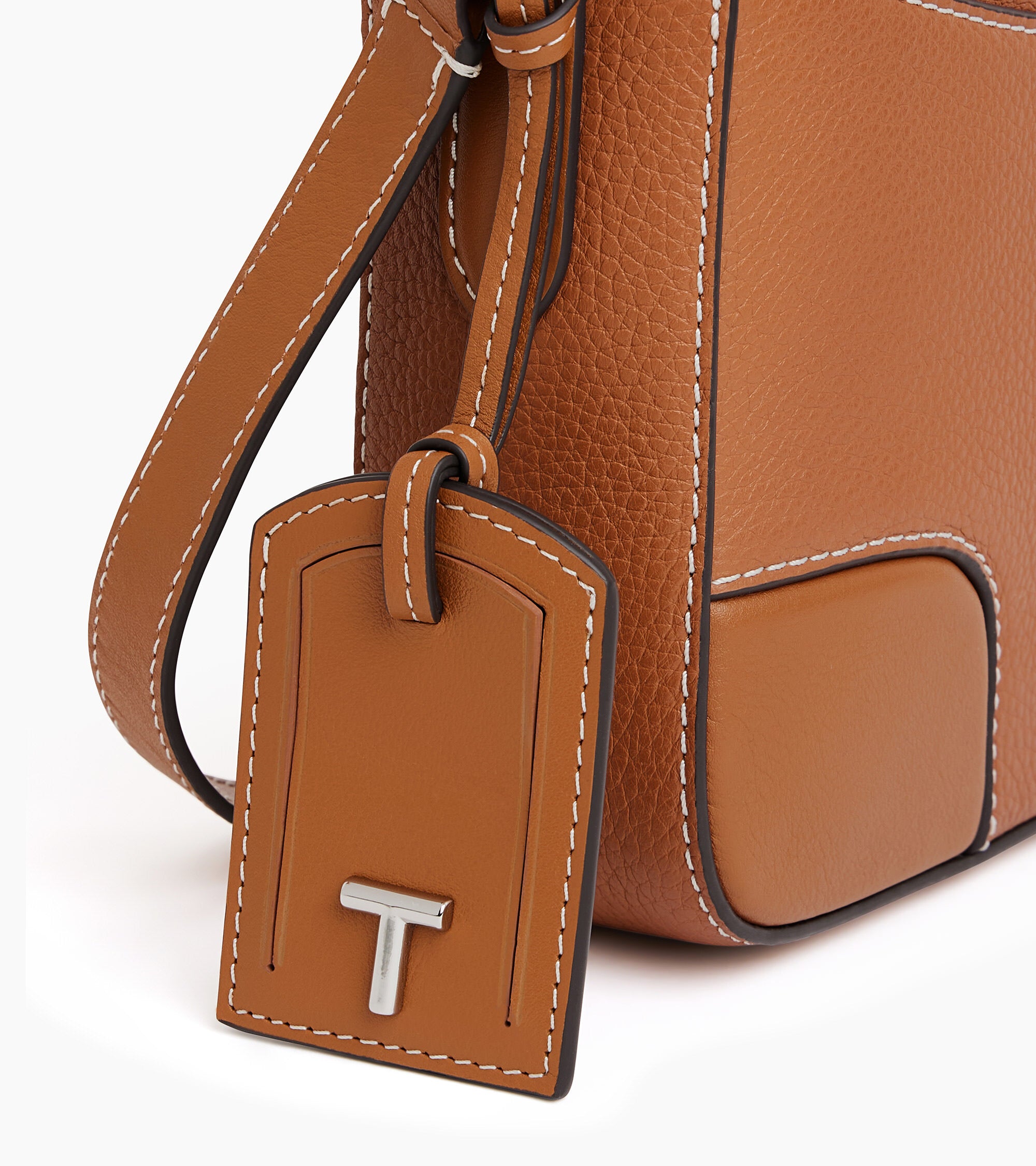 Romy medium smooth grained leather shoulder bag