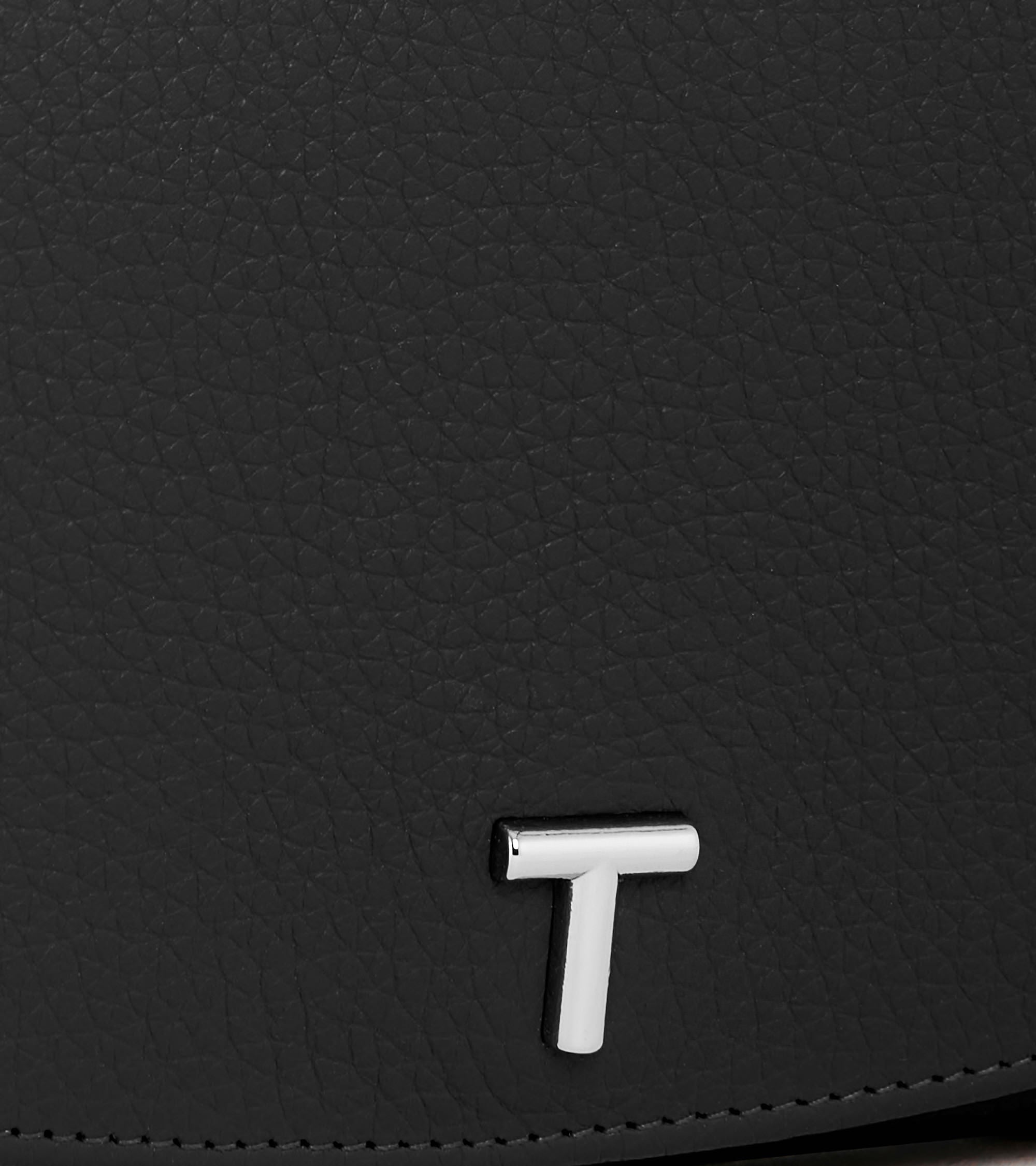 Large Romy flap wallet in grained leather