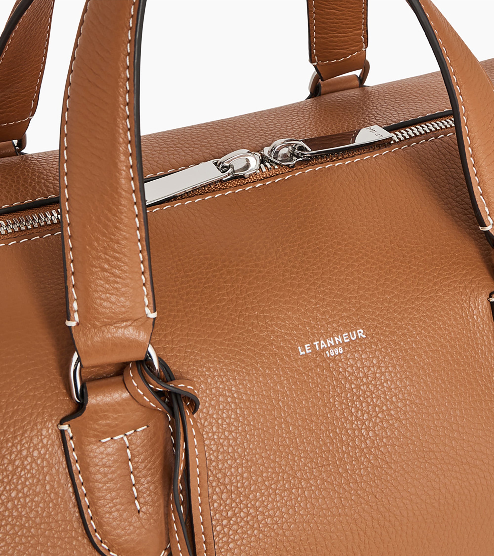 Romy 24h travel bag in pebbled leather