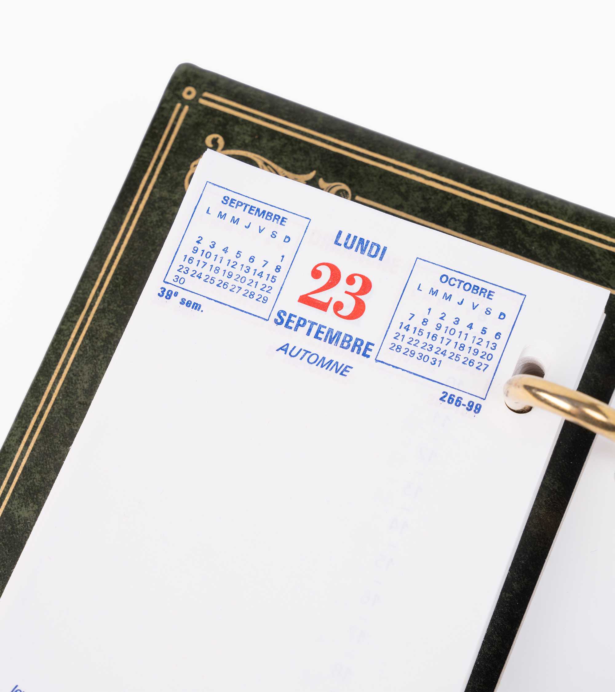 Leather calendar display