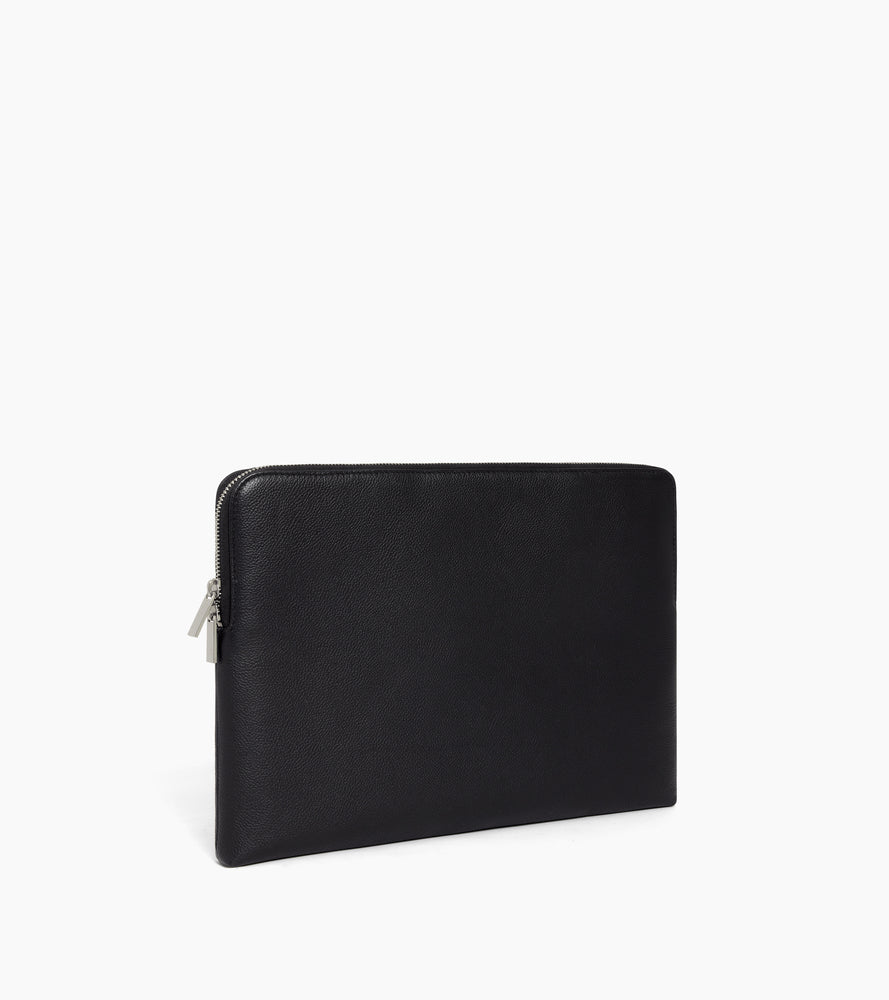 Pochette ordinateur 14" en cuir grainé