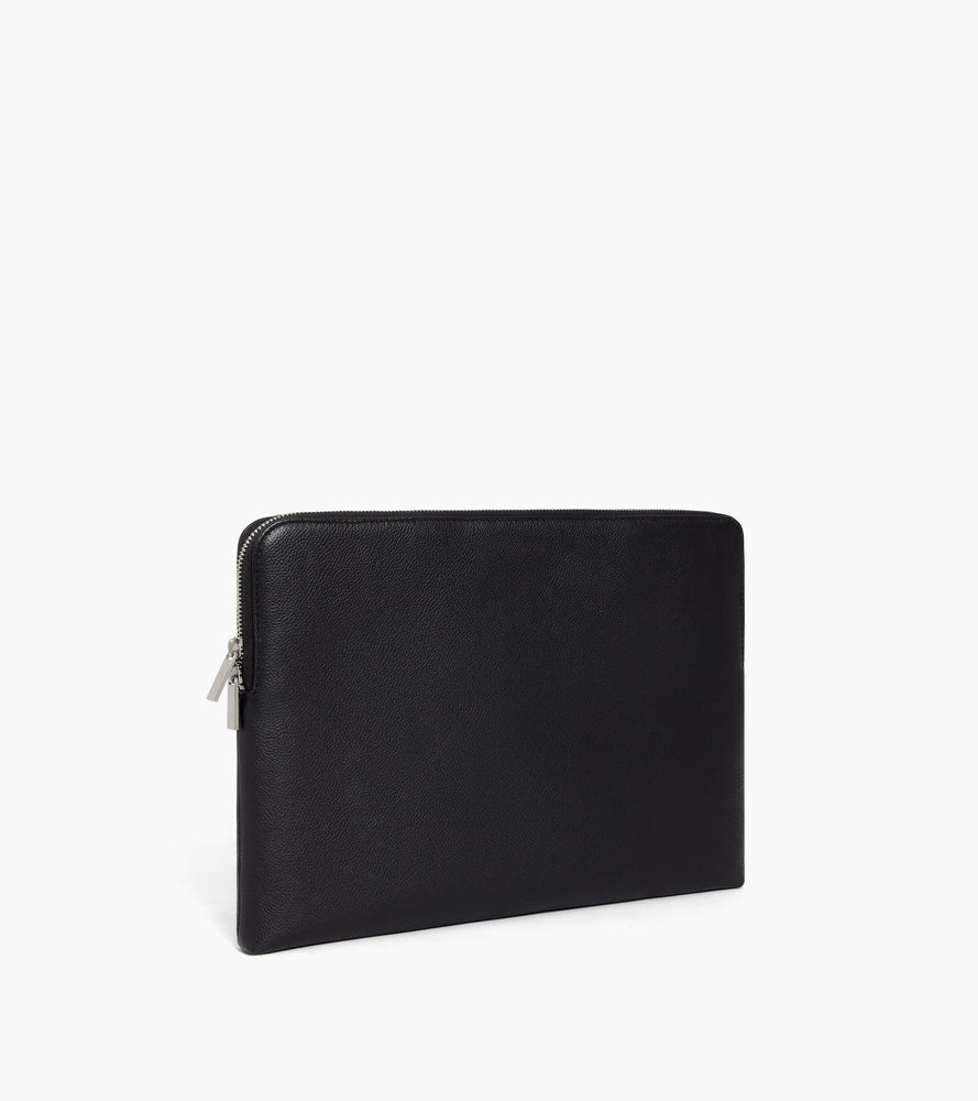 Pochette ordinateur 14" en cuir grainé