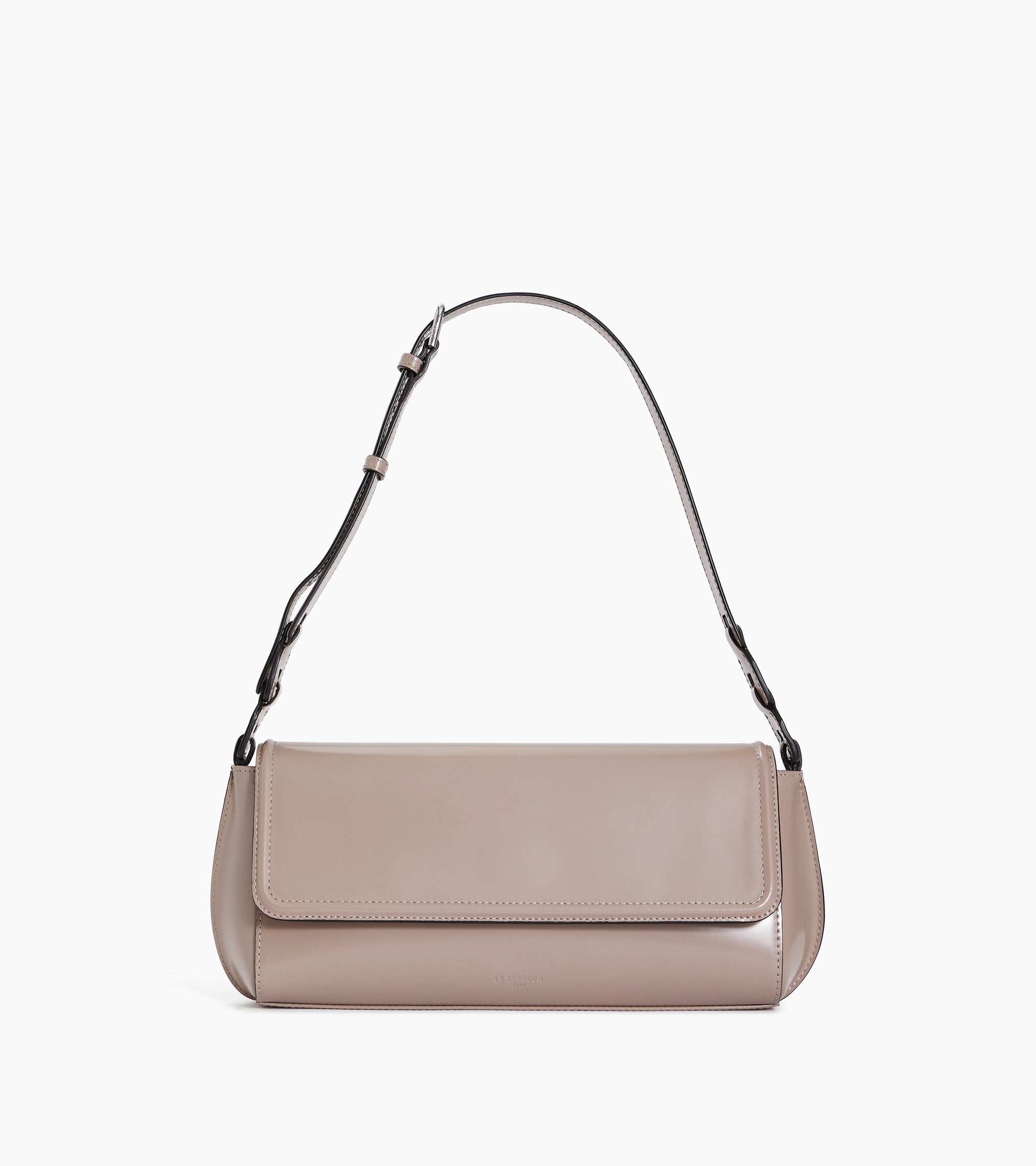 Solaise medium shoulder bag in smooth leather box-effect
