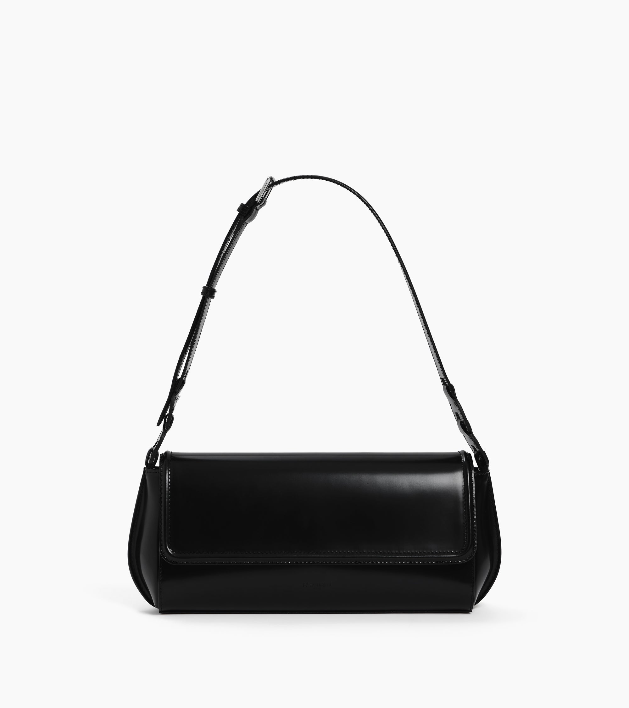 Solaise medium shoulder bag in smooth leather box-effect