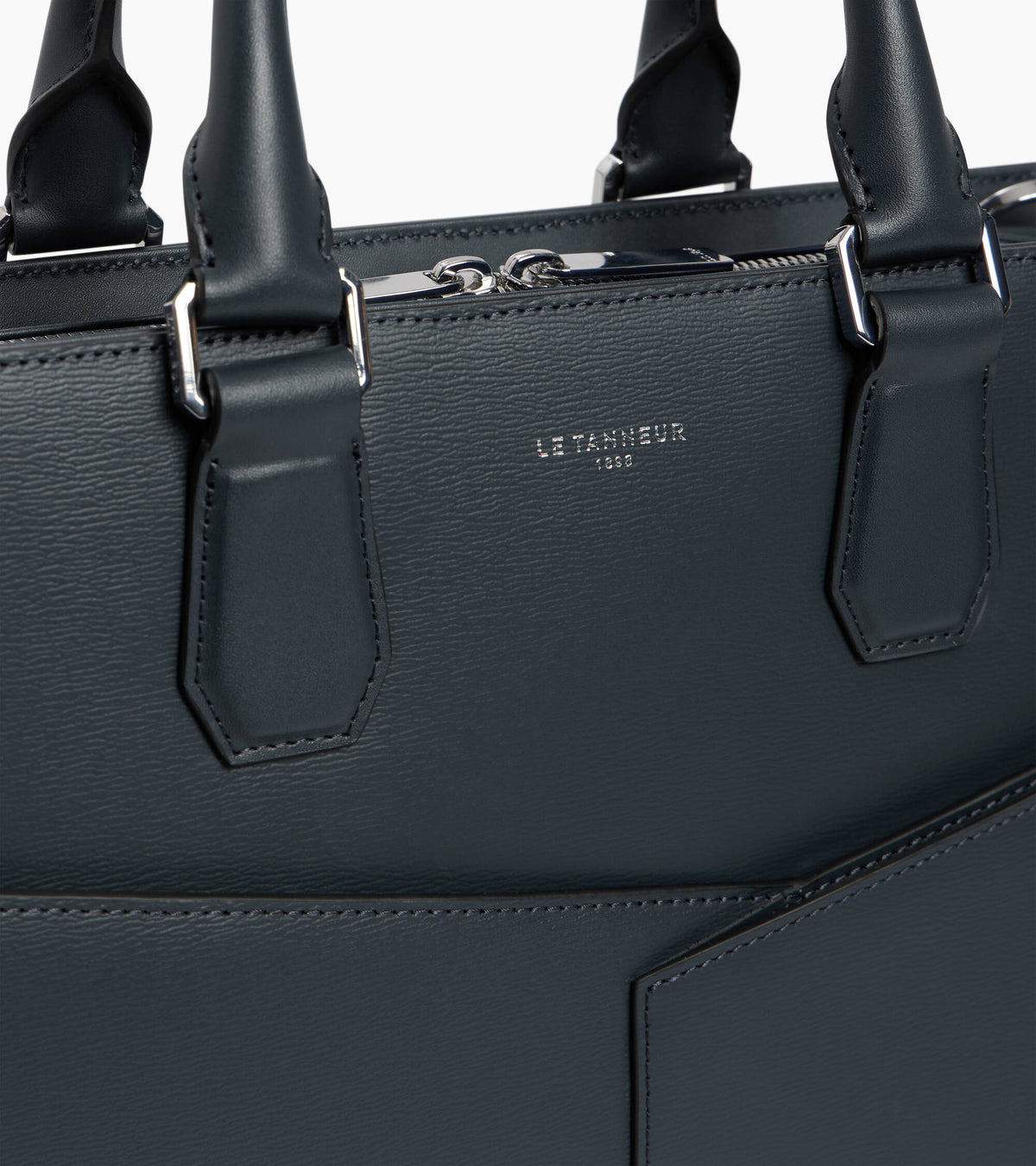 Anatole 15" document case in bonded and smooth leather