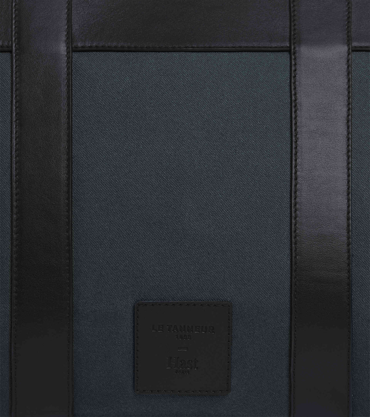 Le Tanneur x HAST smooth leather and cotton canvas hand-carried tote bag