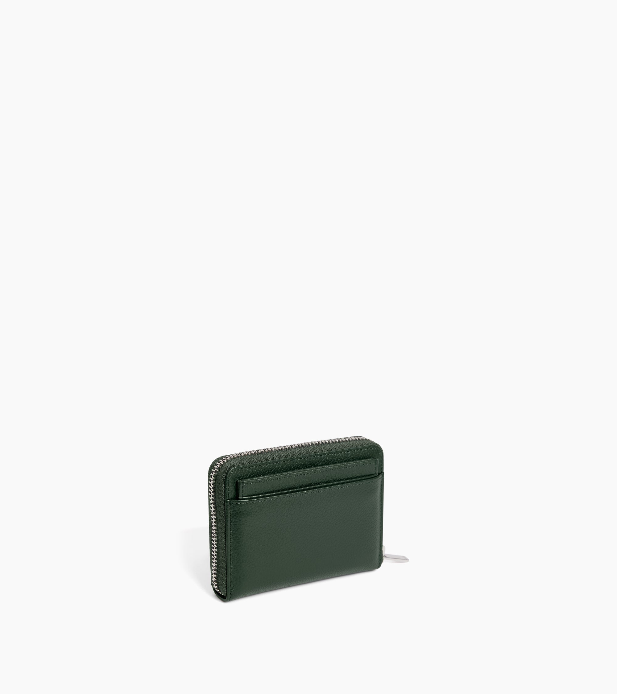 Porte monnaie zippé avec porte cartes amovible Albertine en cuir grainé