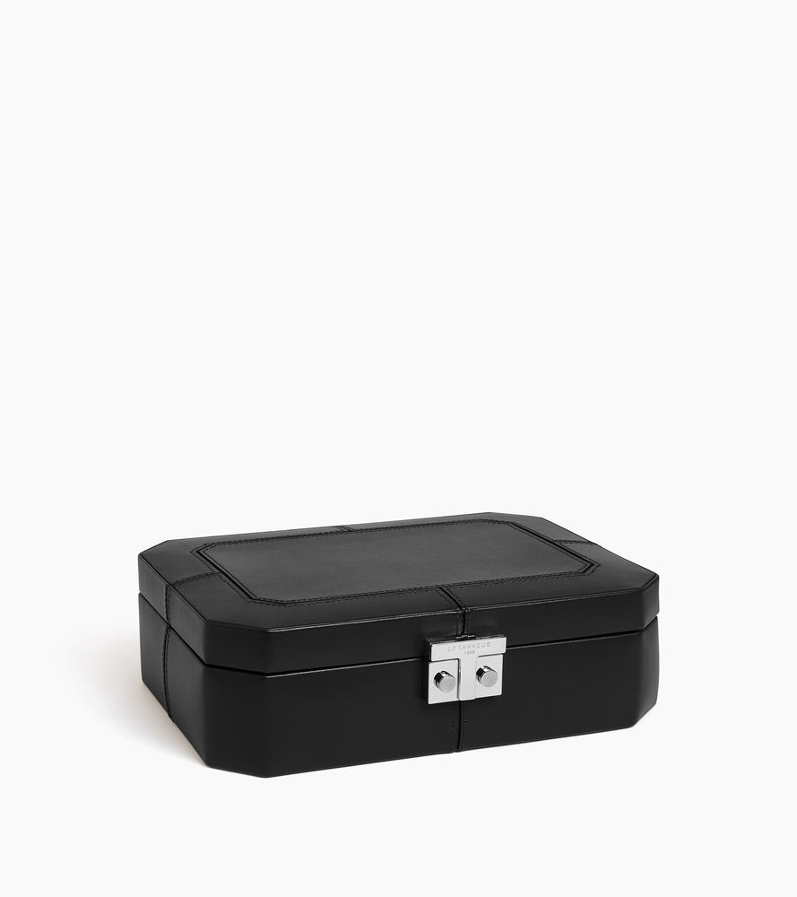 Box for 8 watches with T-clasp in leather