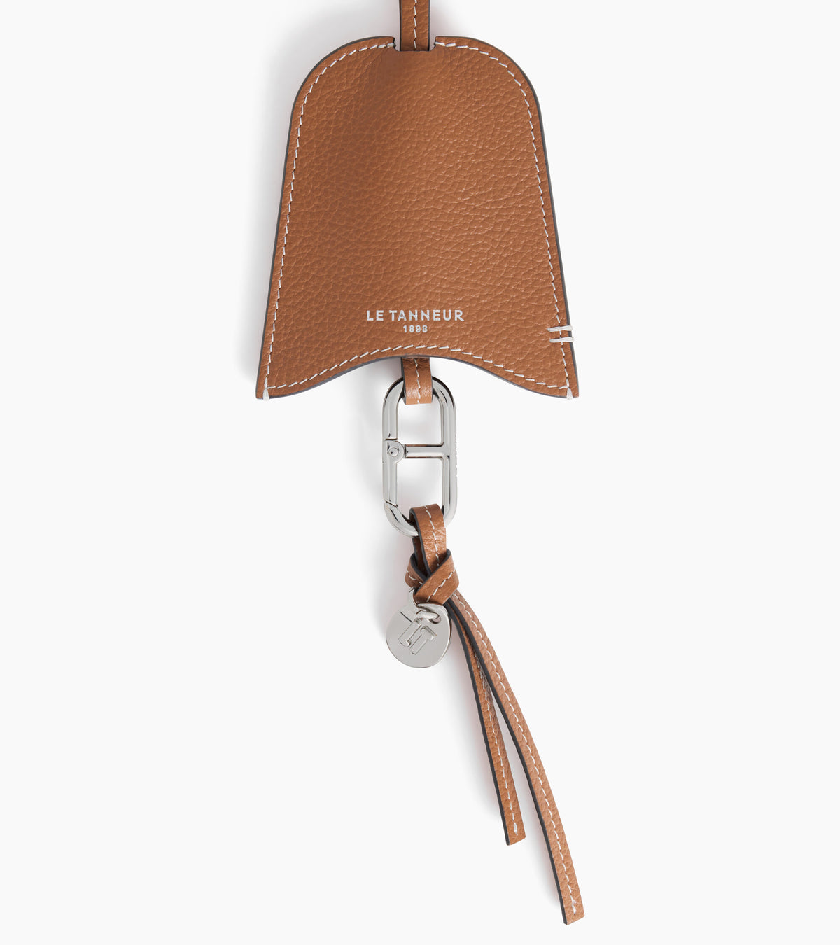 Estuche de llaves con charms de piel granulada