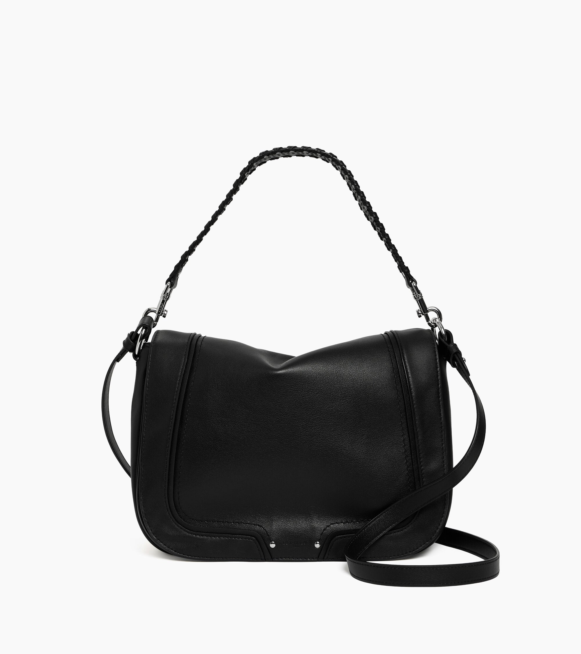 Grand sac bandoulière Héloïse en cuir lisse