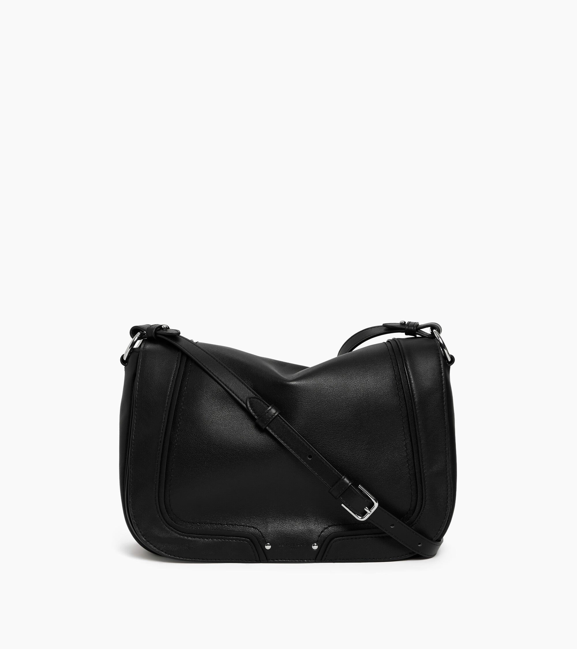 Grand sac bandoulière Héloïse en cuir lisse