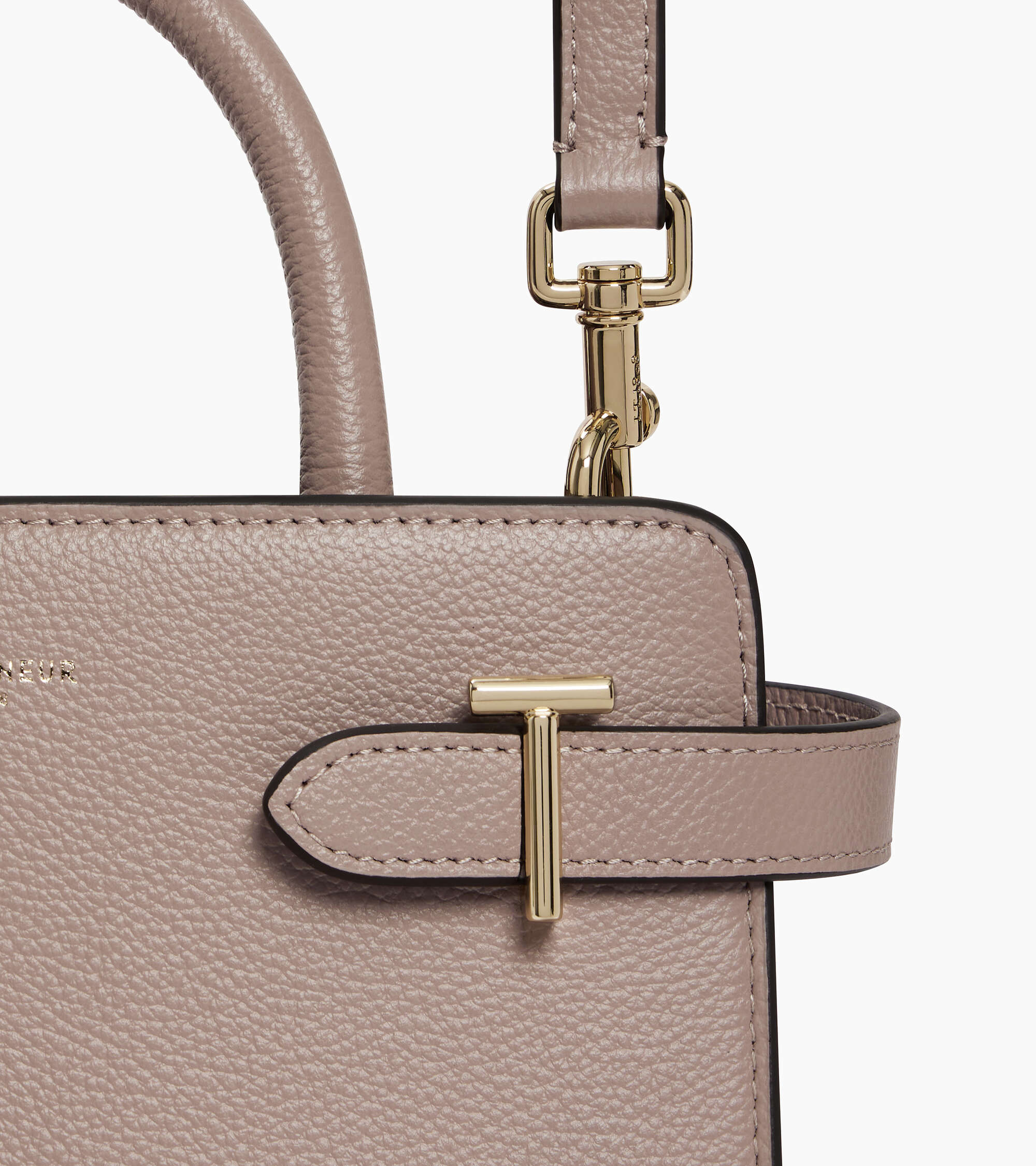 Kleine Handtasche Emilie aus genarbtem Leder mit Trageriemen