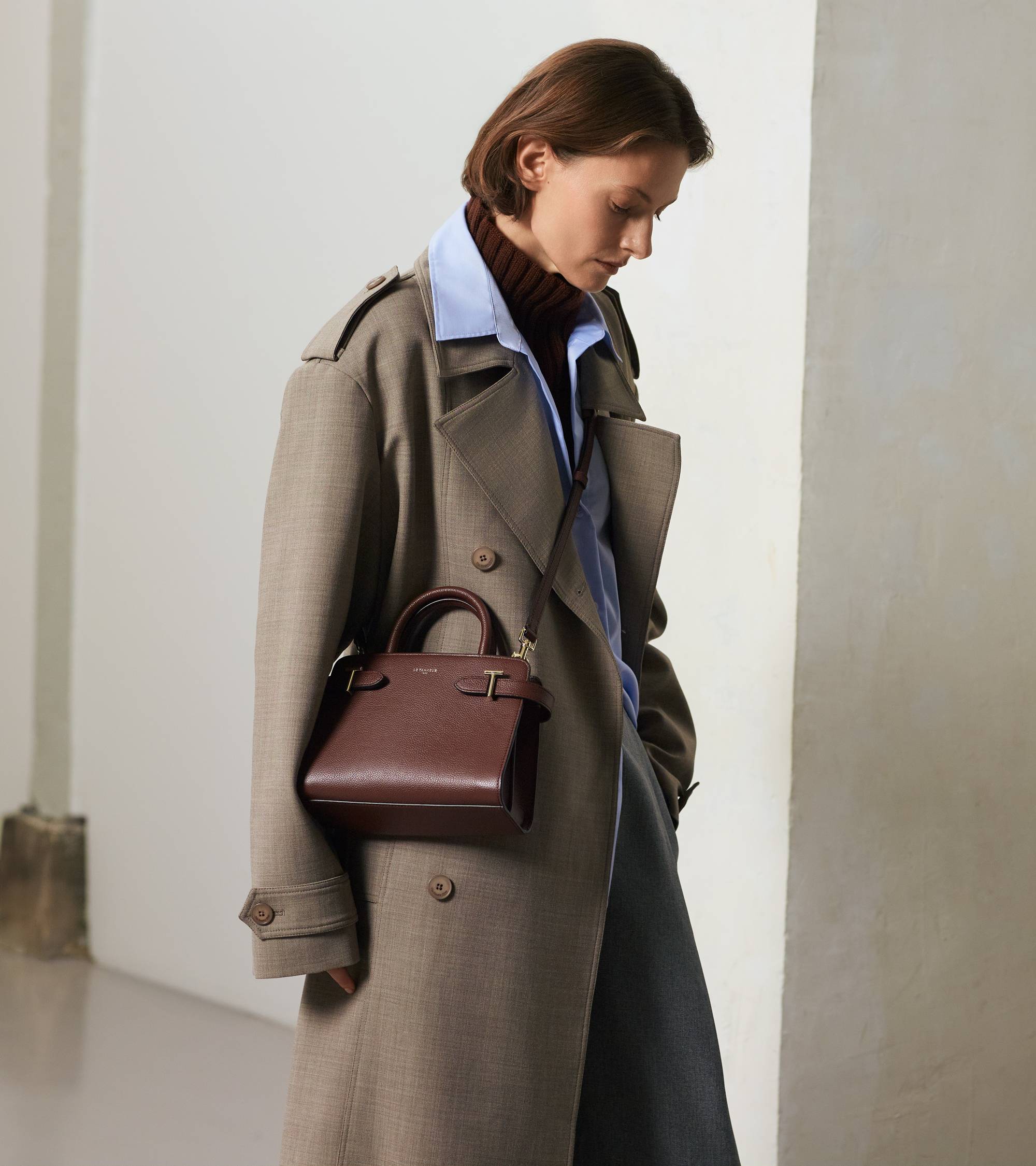 Petit sac à main Emilie en cuir grainé