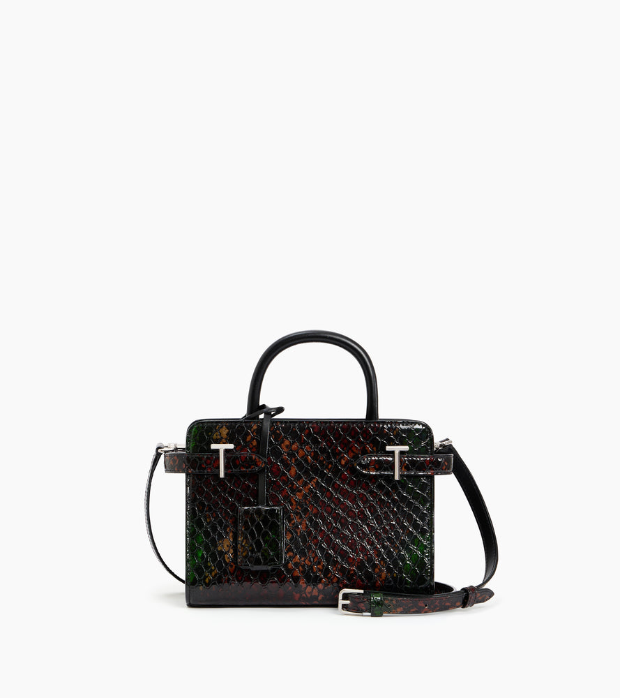 Petit sac à main Emilie en cuir effet python
