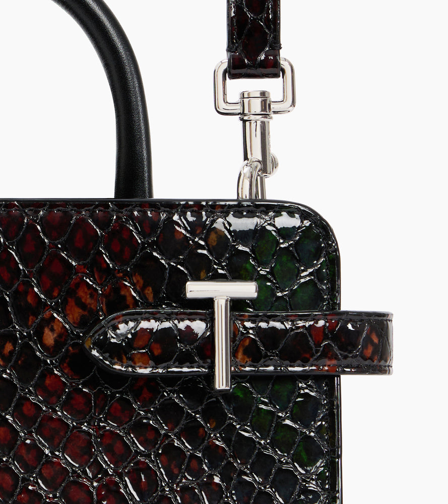Petit sac à main Emilie en cuir effet python