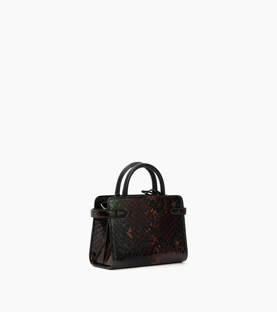Petit sac à main Emilie en cuir effet python