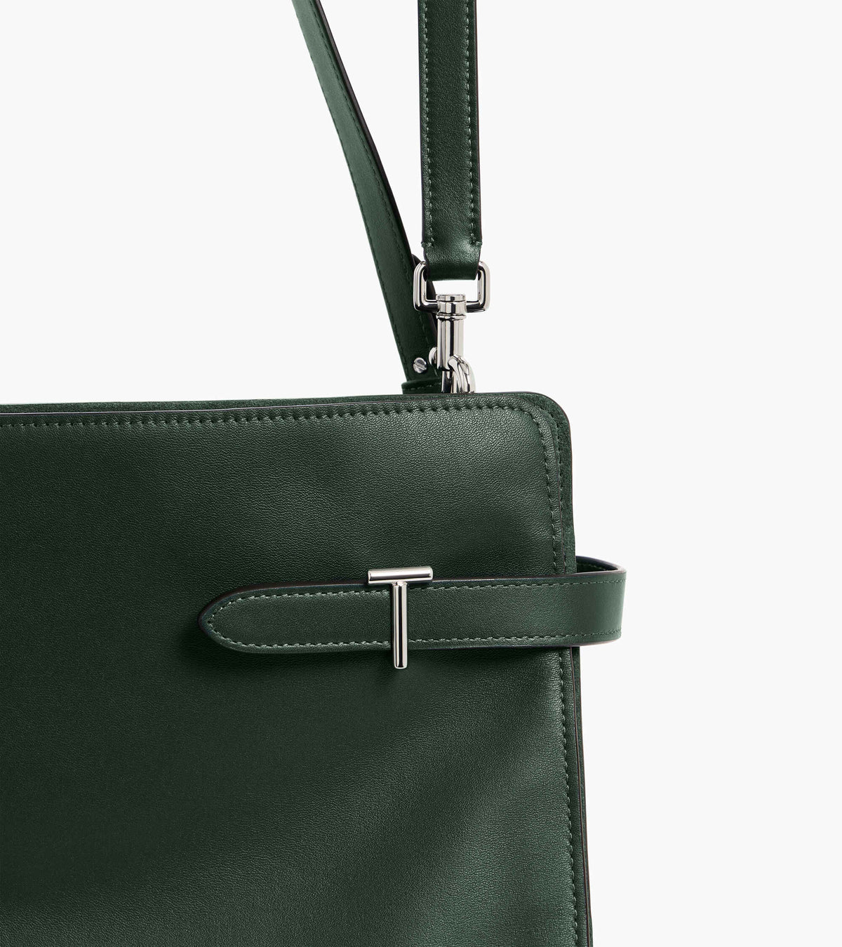 Emie large handbag in smooth leather and suede