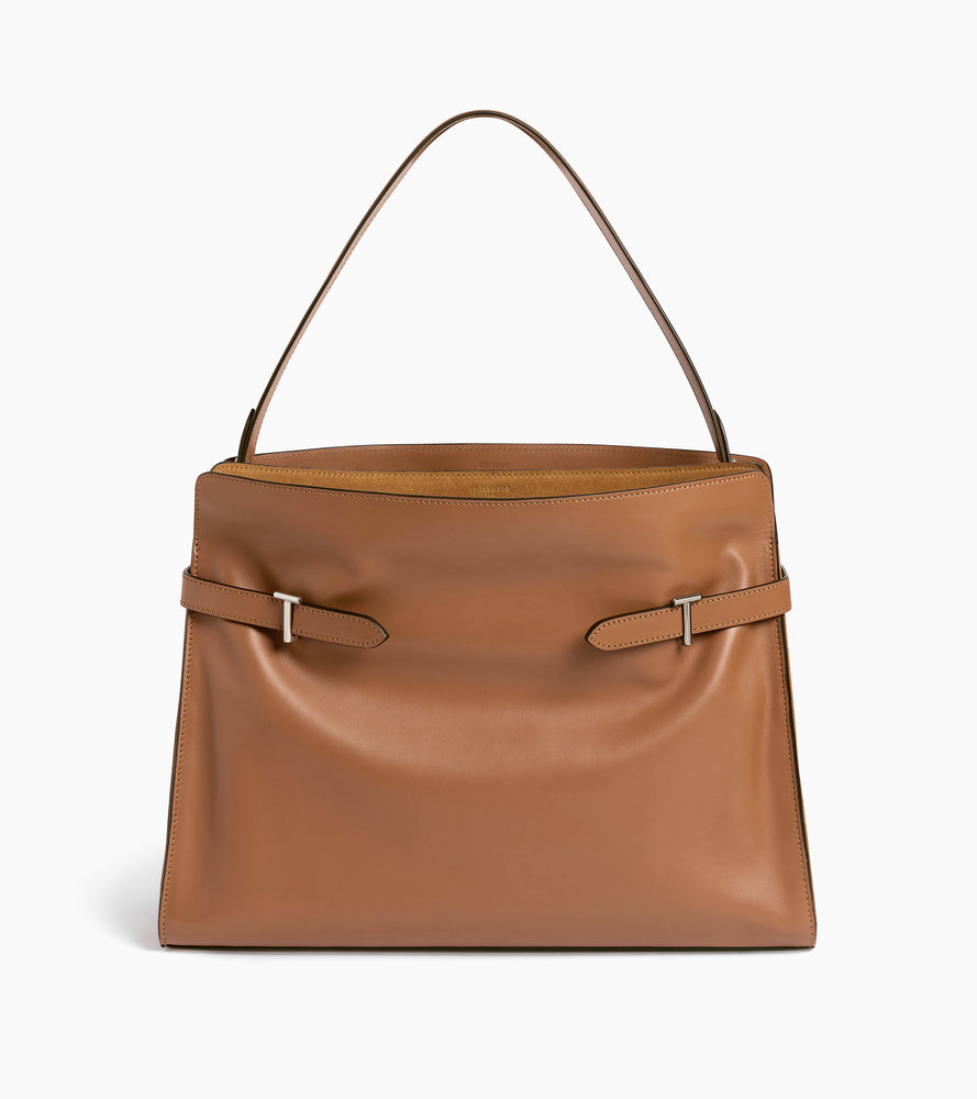 Maxi-Handtasche Emie aus Glatt- und Nubukleder