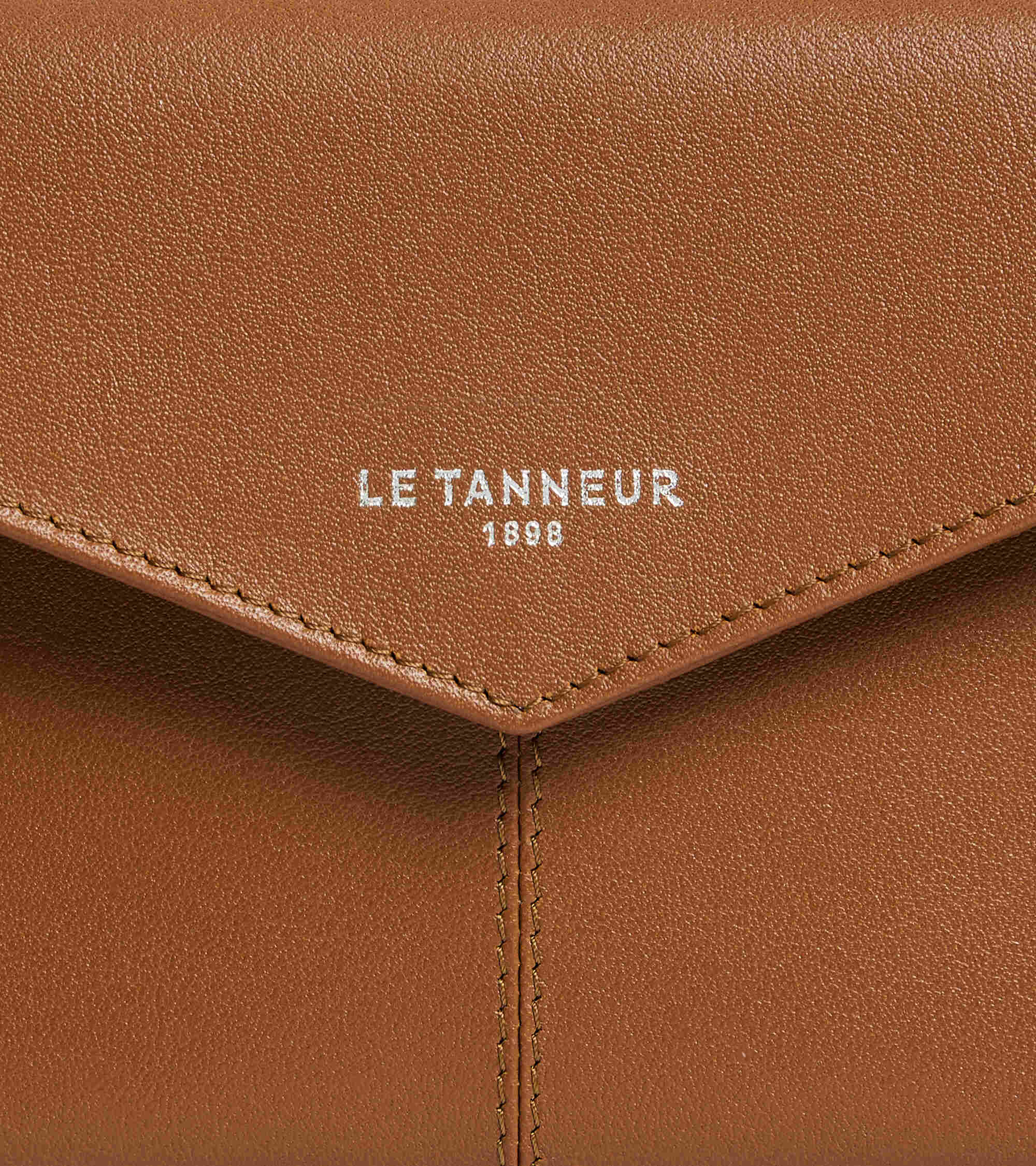 Pochette enveloppe moyen modèle Paulette en cuir lisse