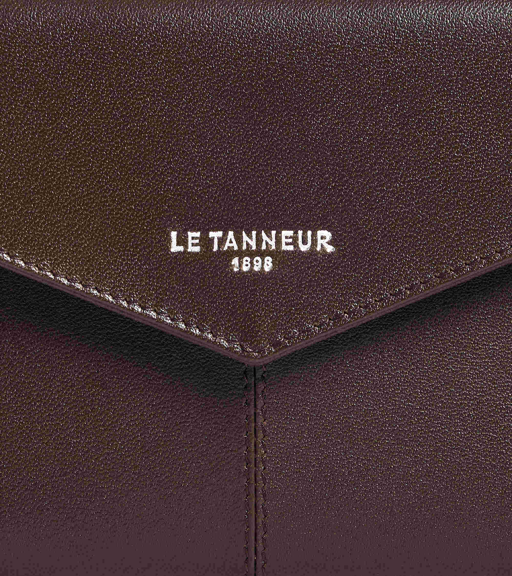 Pochette enveloppe moyen modèle Paulette en cuir lisse