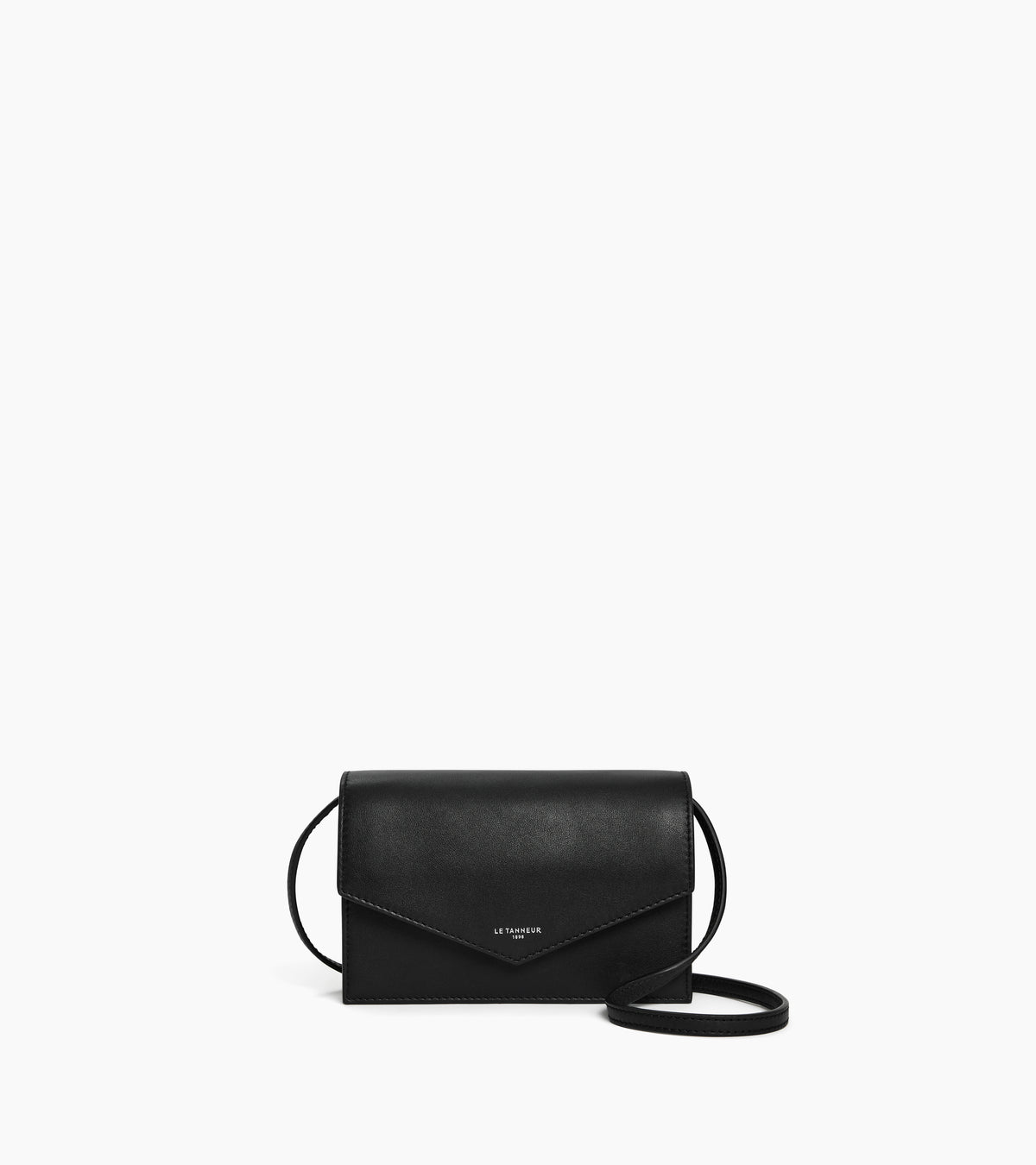 Paulette crossbody clutch in smooth leather