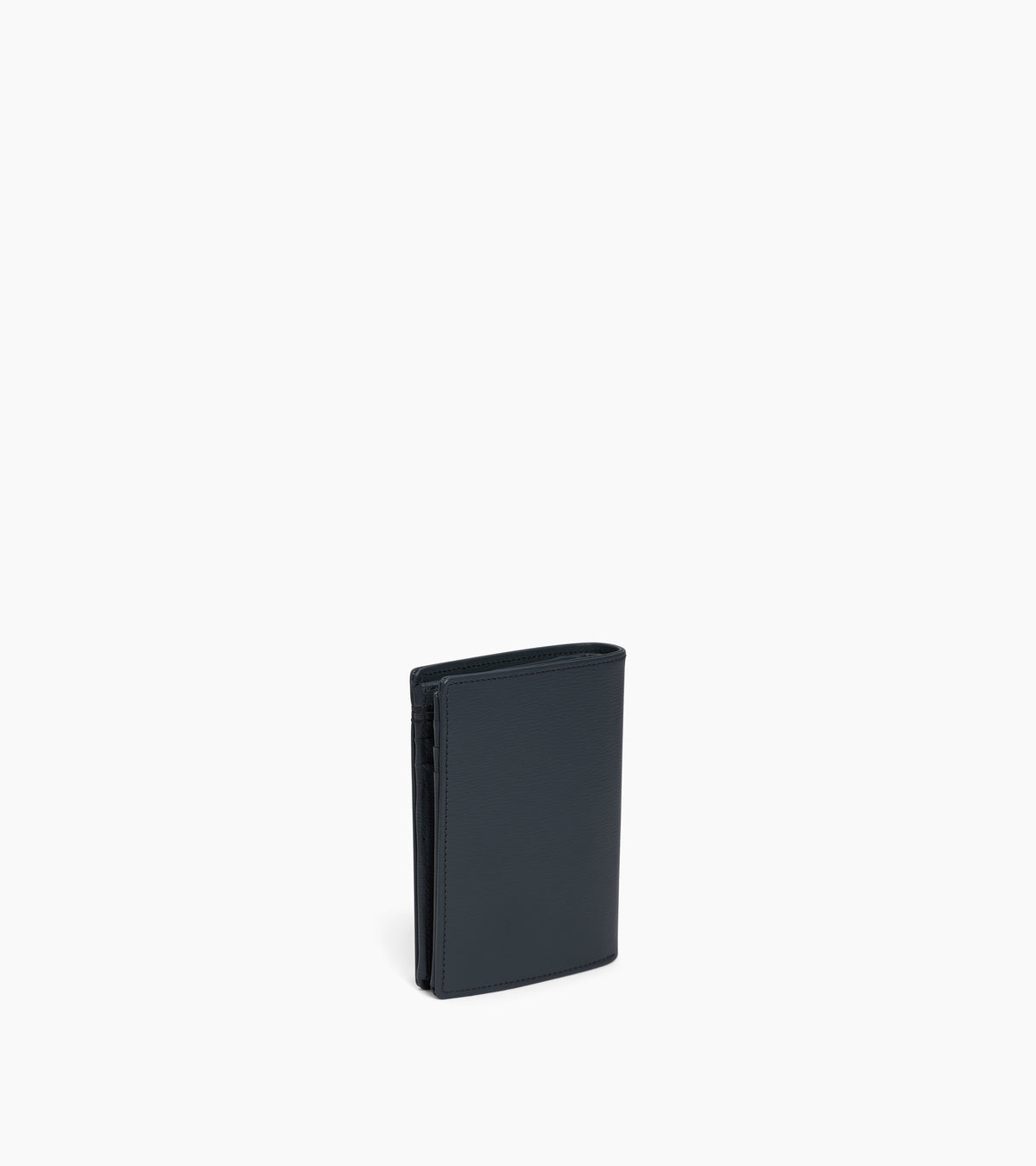 Grand portefeuille vertical zippé 2 volets Lucien en cuir liégé